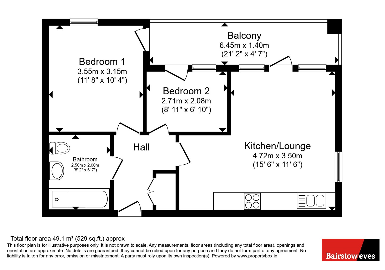 Flat 106 Katie Court, 21, Edwin Street, London floorplan