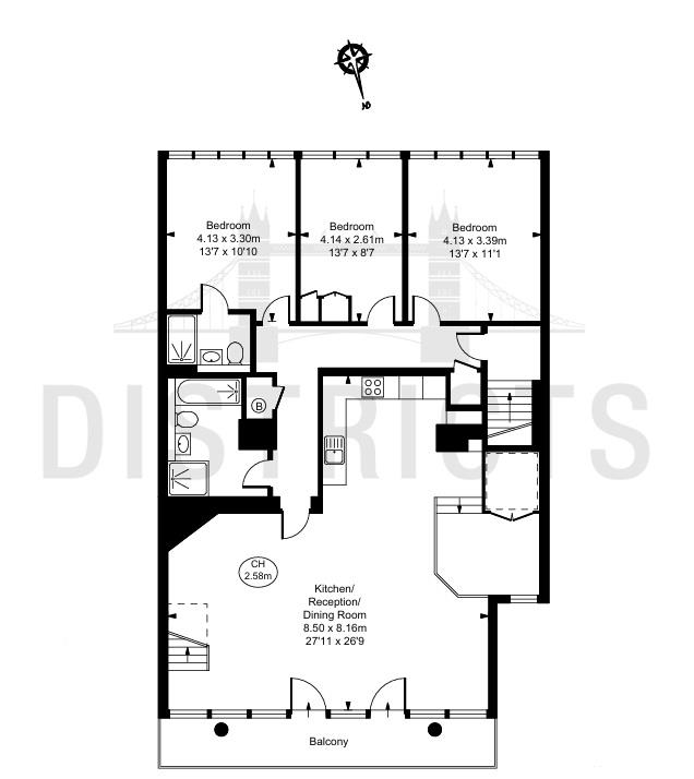 Meridian Place, London floorplan