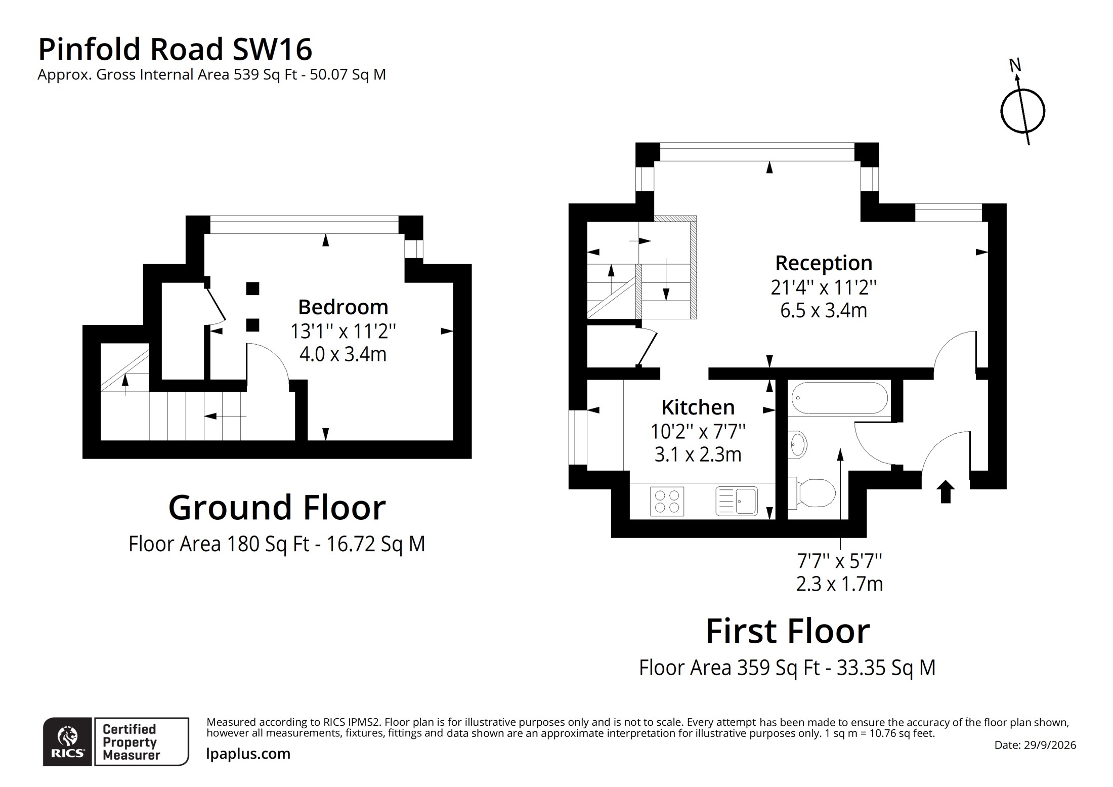 1, Pinfold Road, London floorplan
