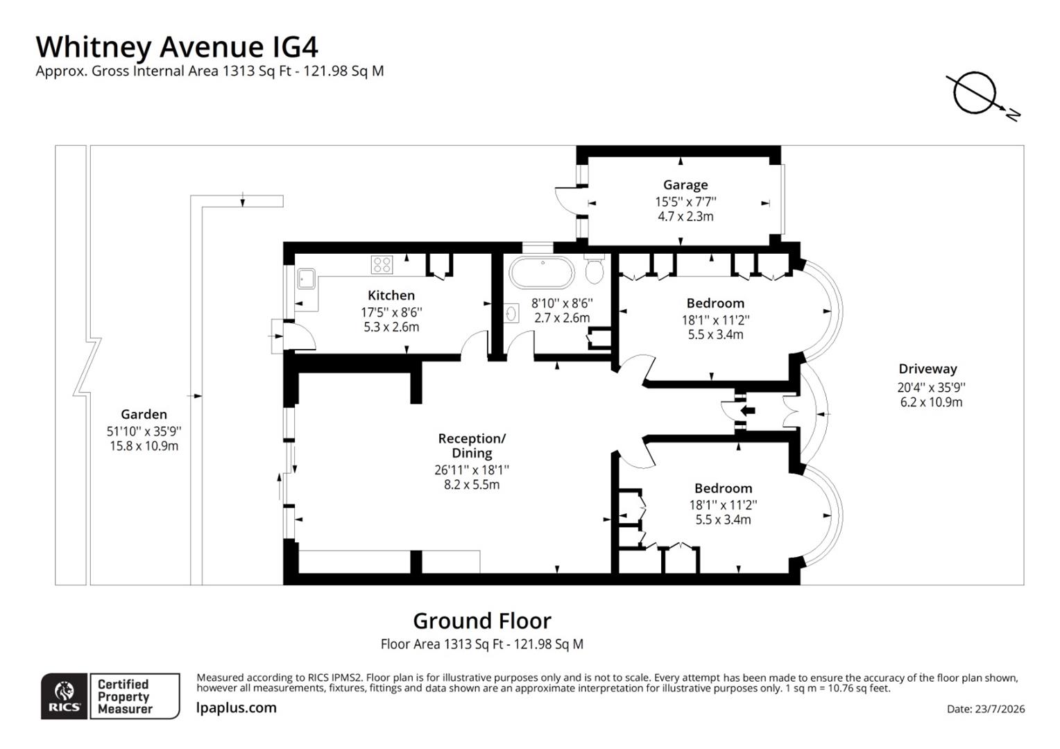 3, Whitney Avenue, Ilford floorplan