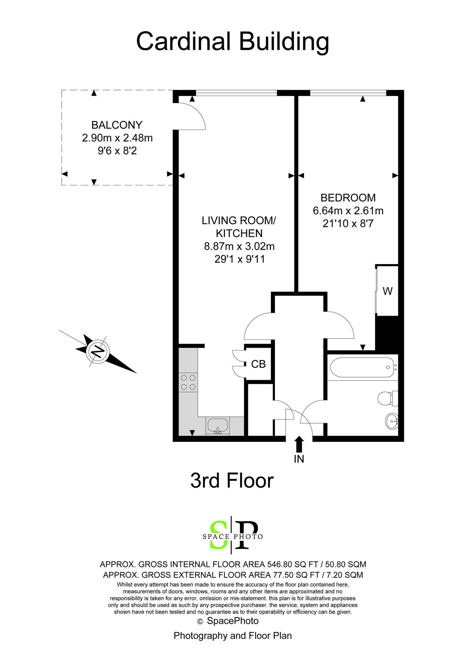 Cardinal Building,Flat 305, Station Approach, Hayes floorplan