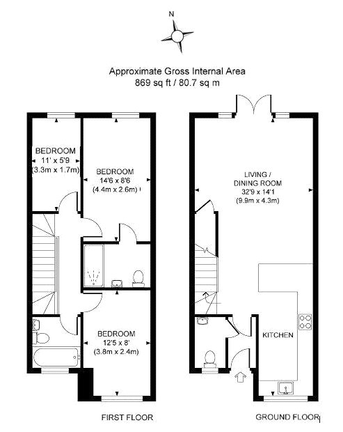 1 Connaught Gate,, Connaught Road, Woking floorplan