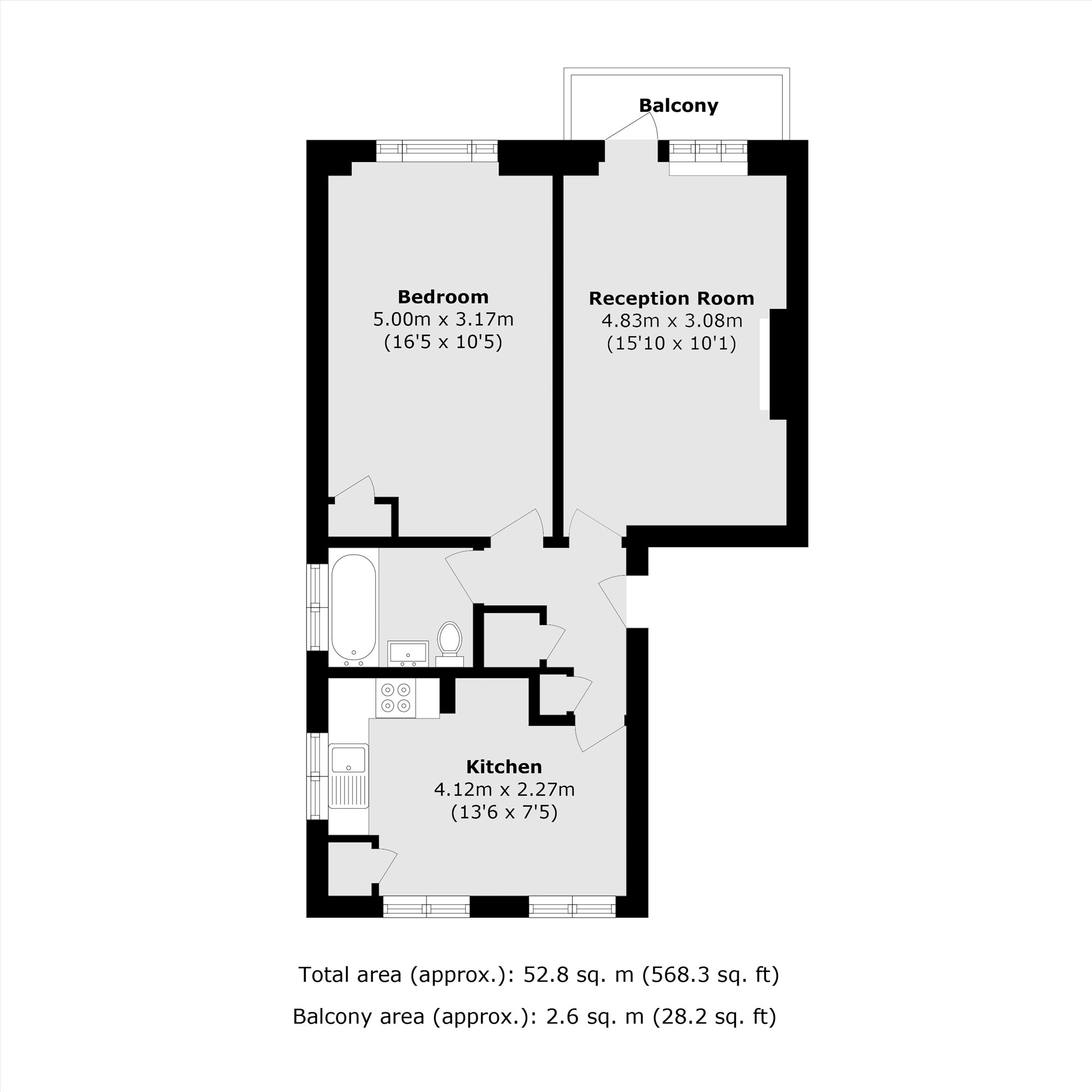 3 Broughton Court, Broughton Road, London floorplan