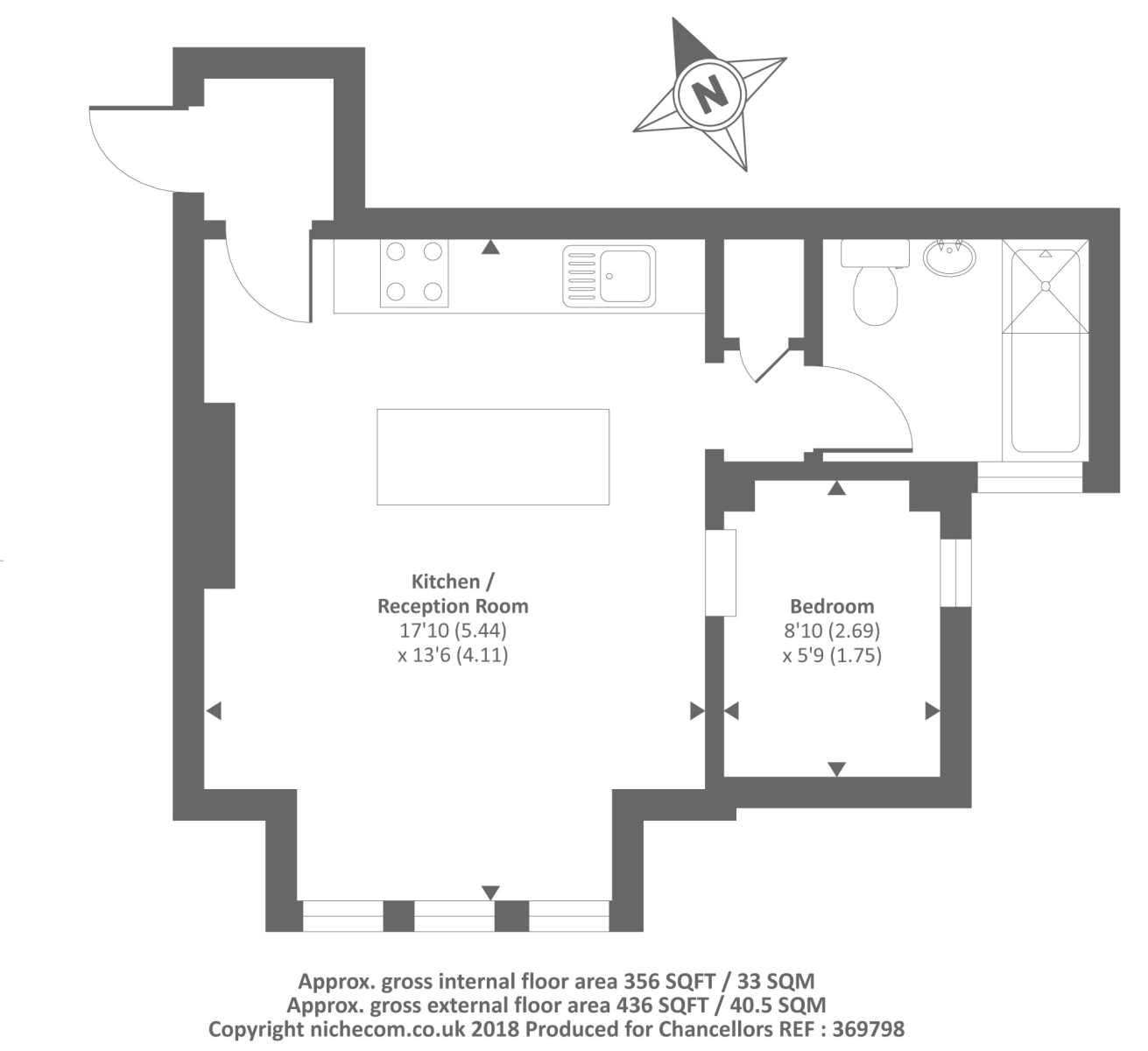 1 Bedrooms Flat to rent in Cadogan Road, Surbiton KT6