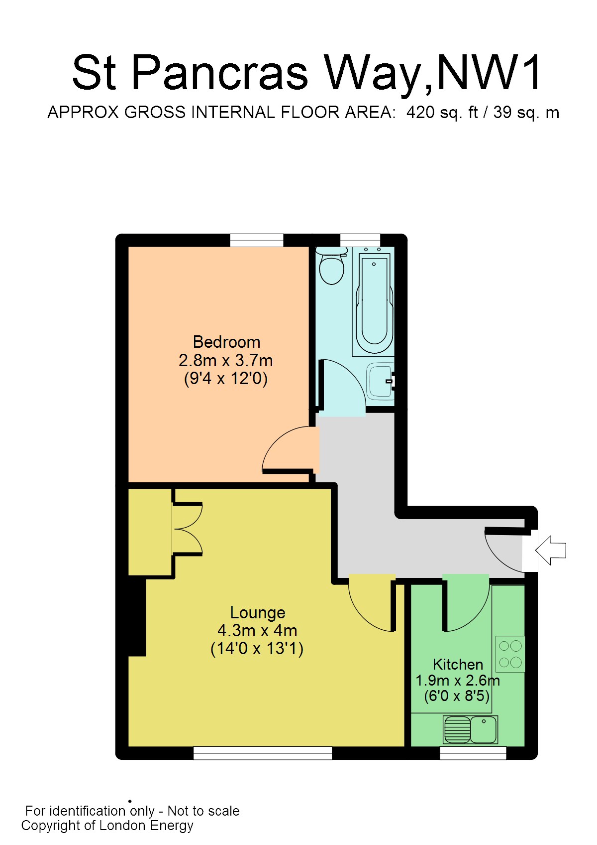 1 Bedrooms Flat to rent in St. Pancras Way, London NW1