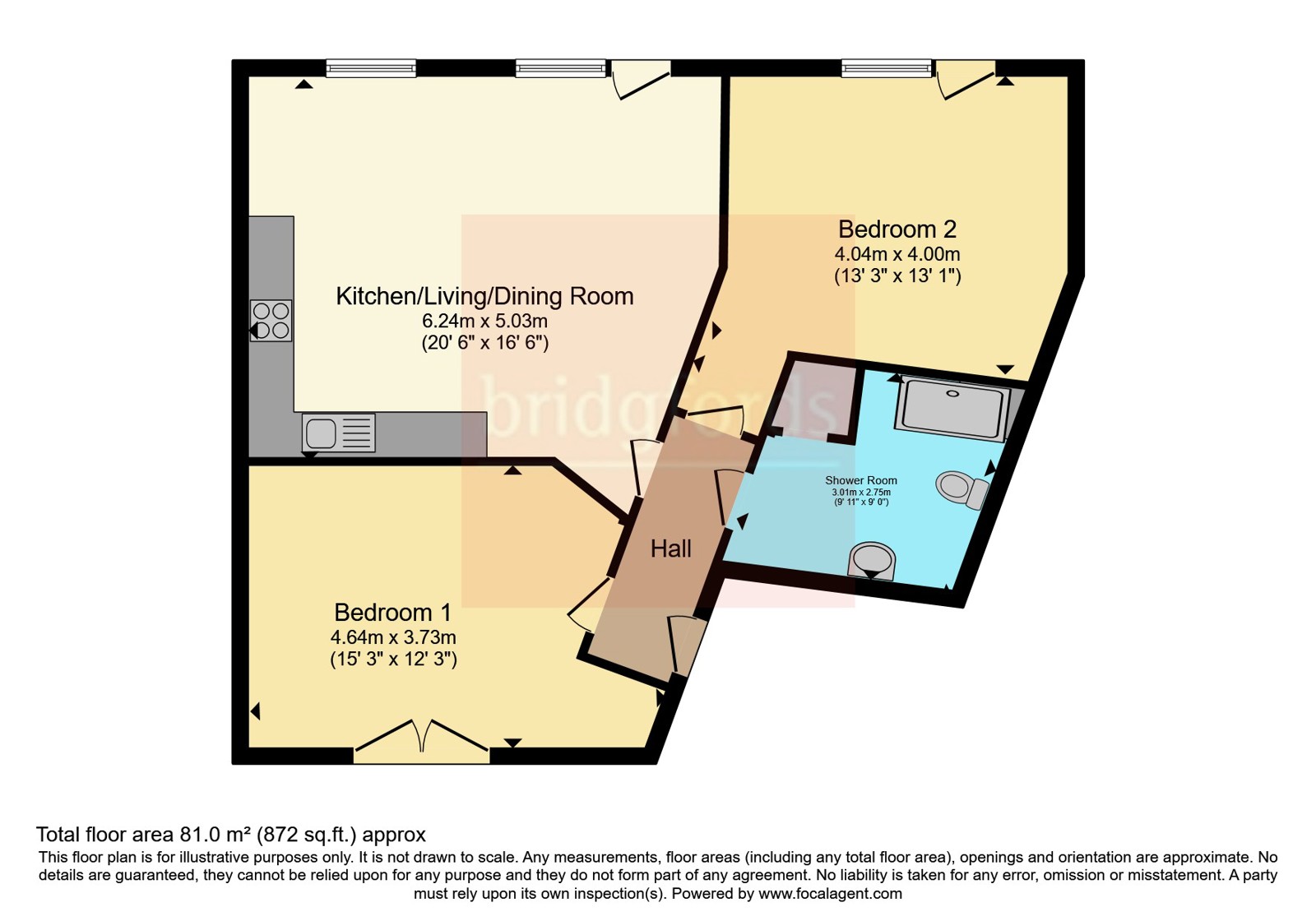 Flat 1, 12, Fairfield Road, Openshaw floorplan