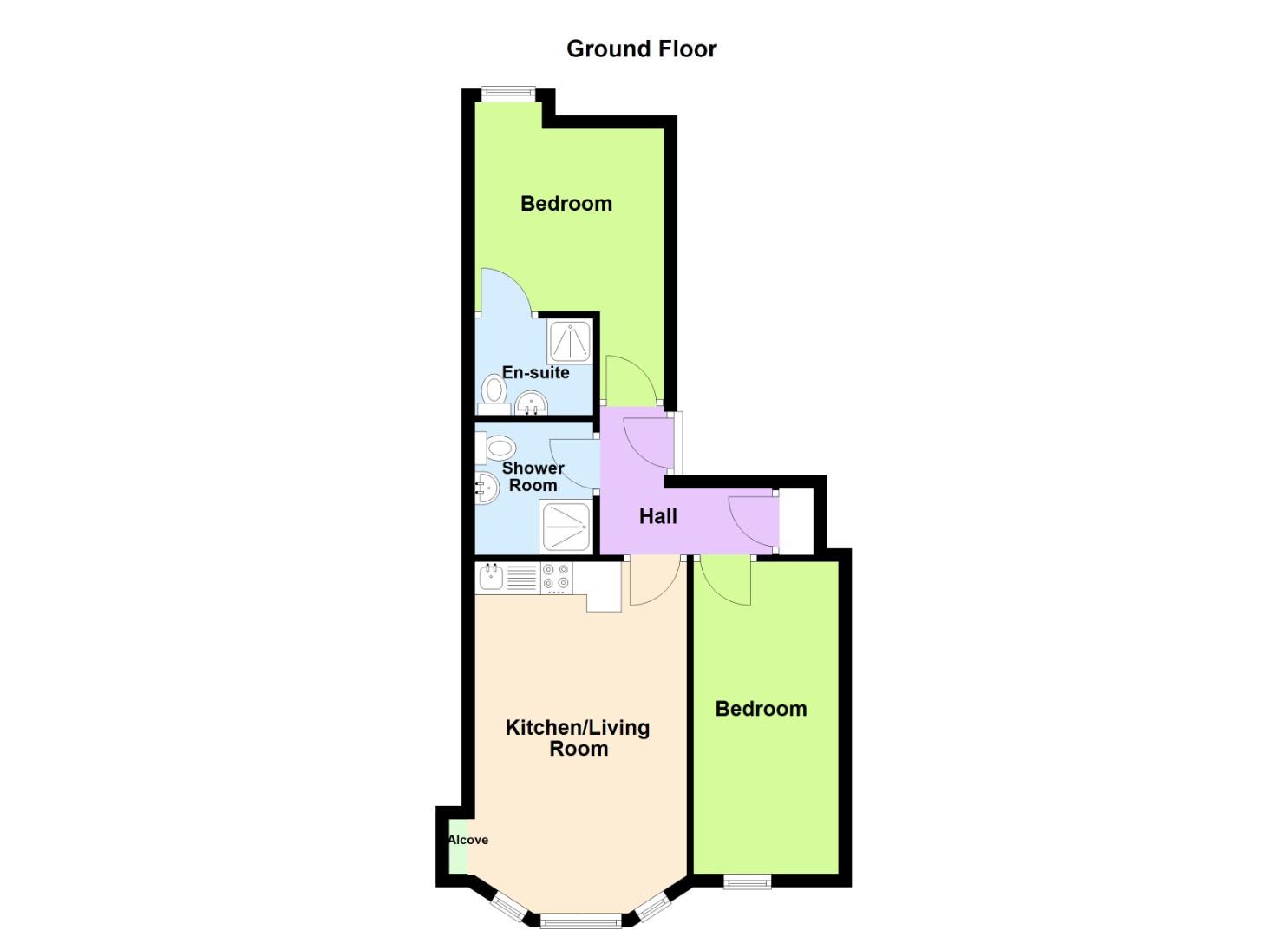 First Floor Left, 23 Guildford Street, Millport, Isle of Cumbrae floorplan