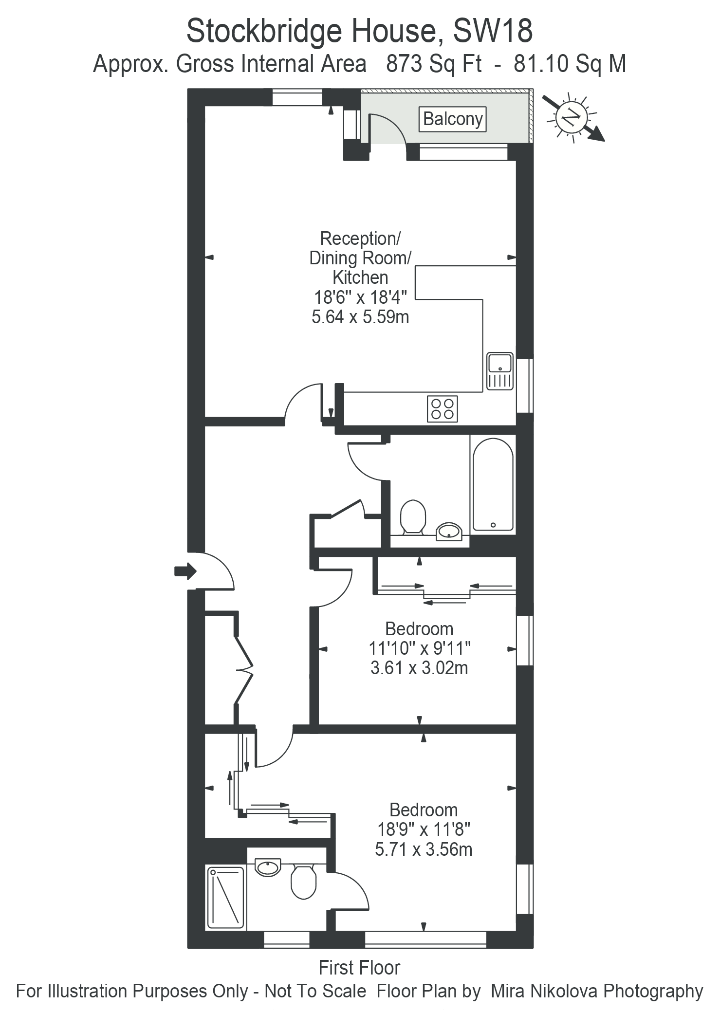2 Bedrooms Flat to rent in Eltringham Street, London SW18