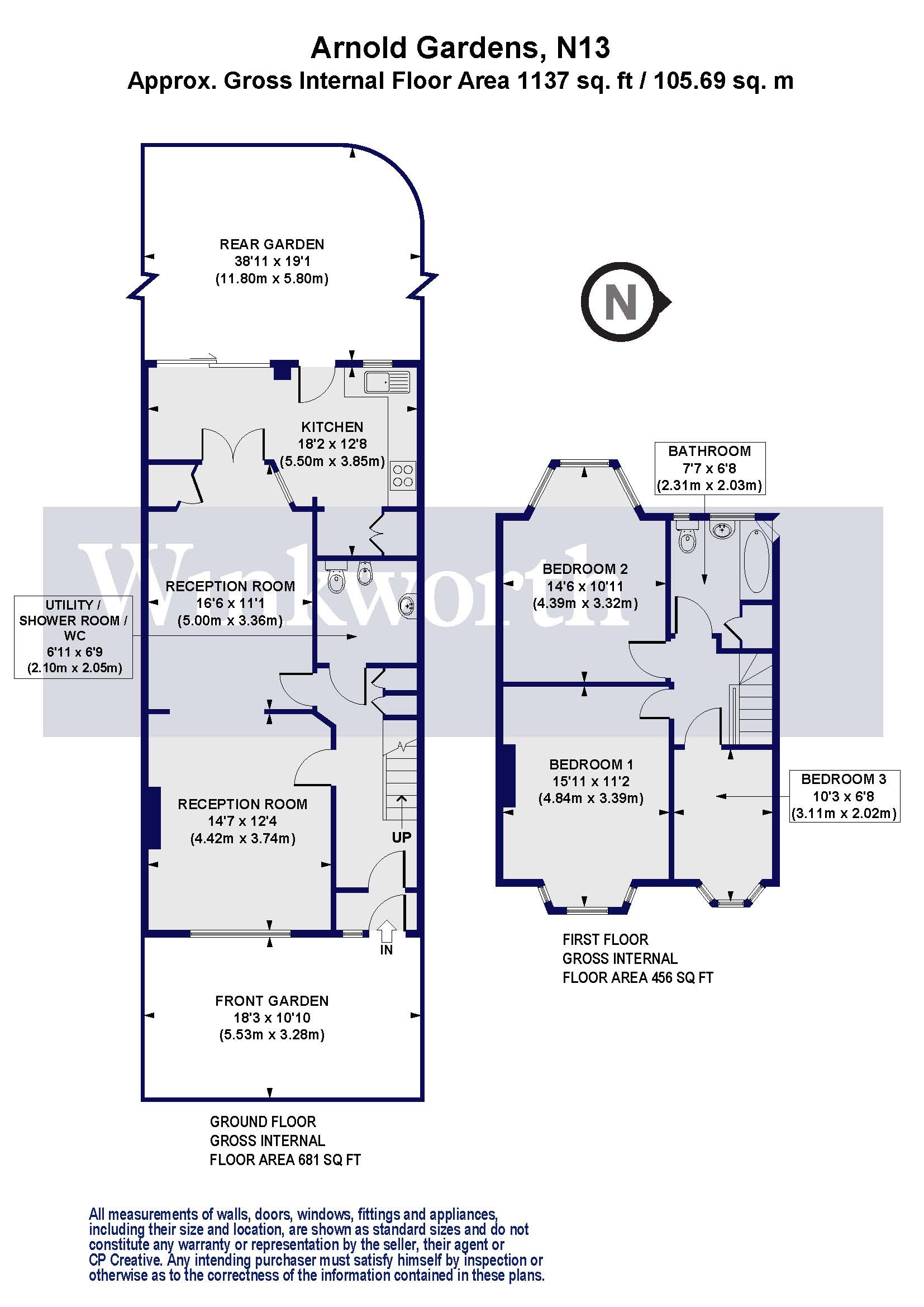 Arnold Gardens, London, N13 floorplan