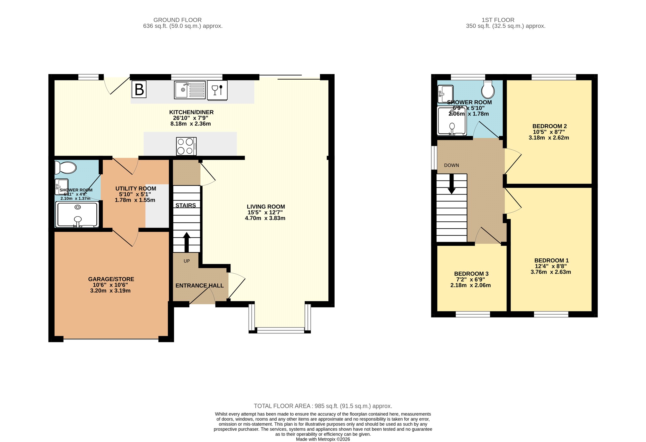 3, South View Close, Devon floorplan