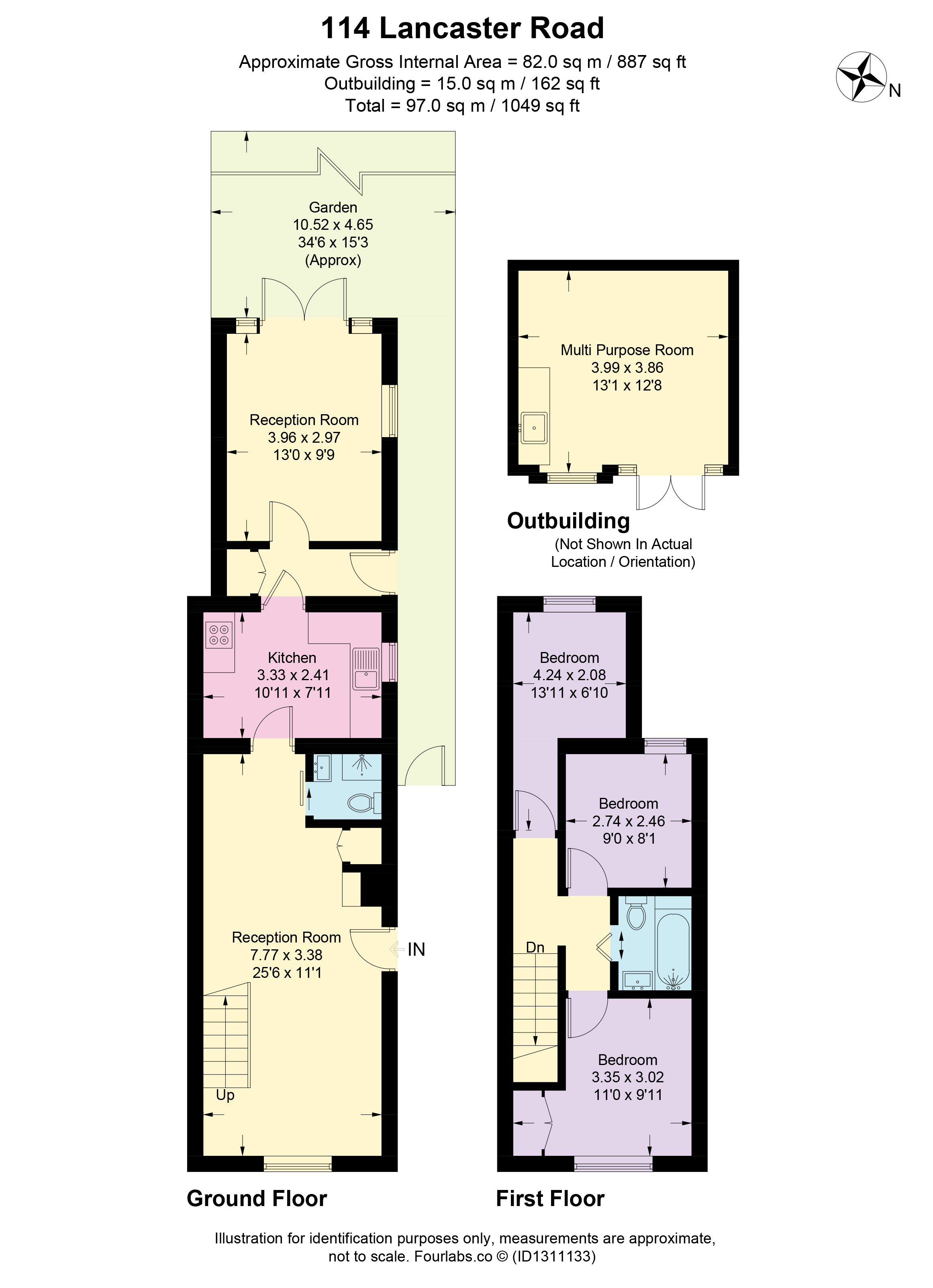 114, Lancaster Road, Hertfordshire floorplan