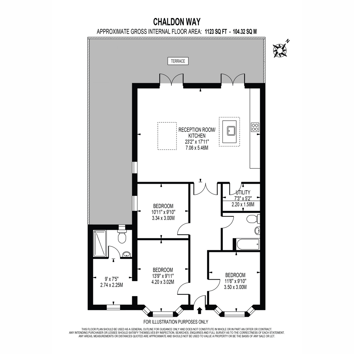 148, Chaldon Way, Coulsdon floorplan