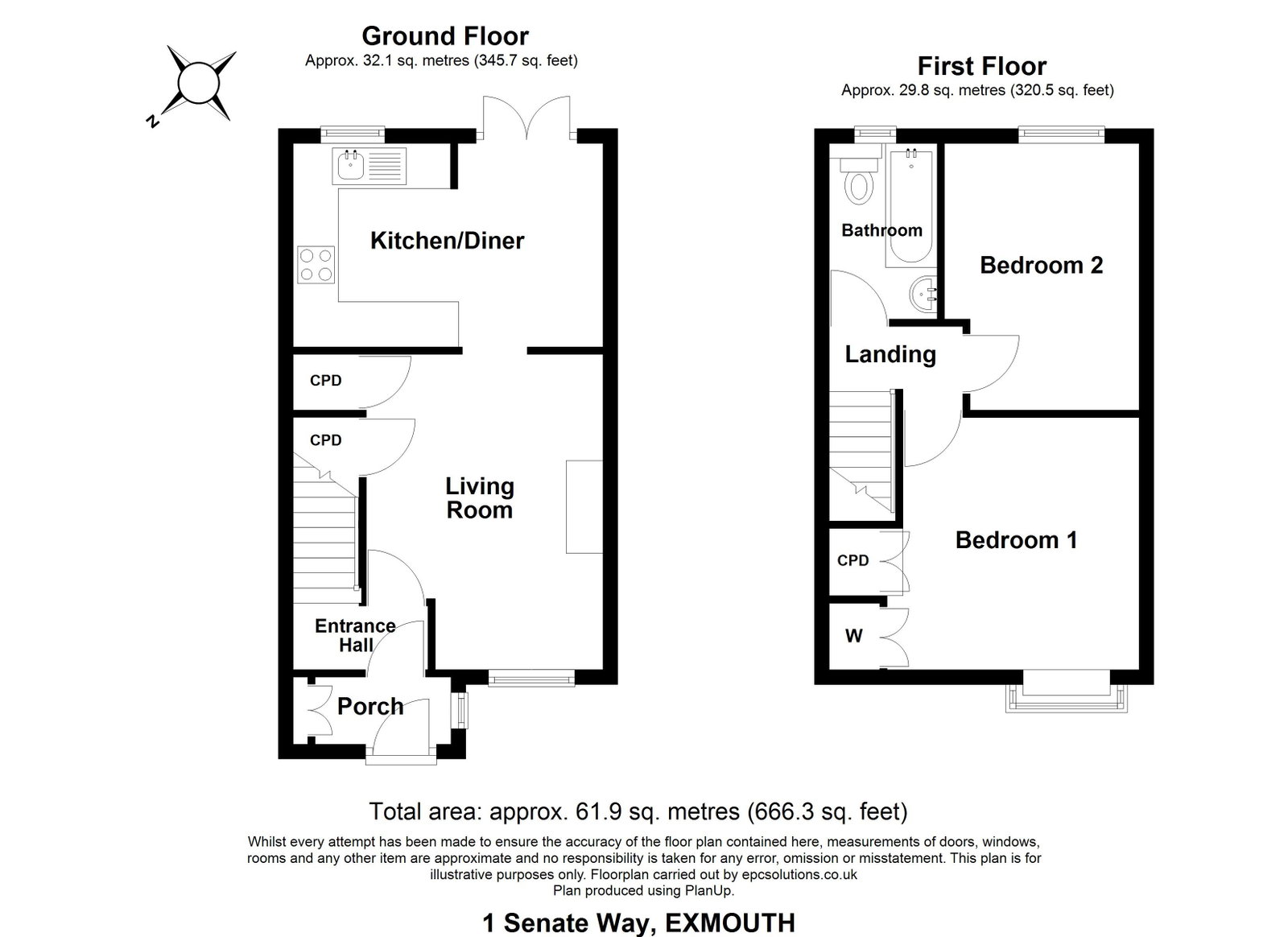 1, Senate Way, Exmouth floorplan