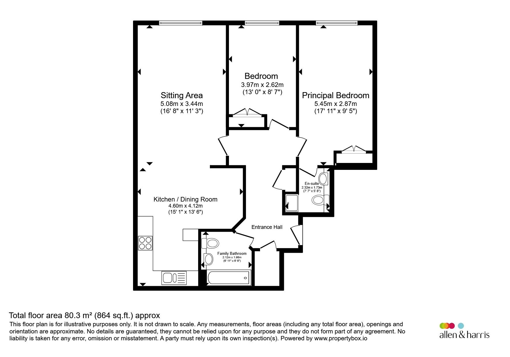 80, Woolcarder's Court, Stirling floorplan