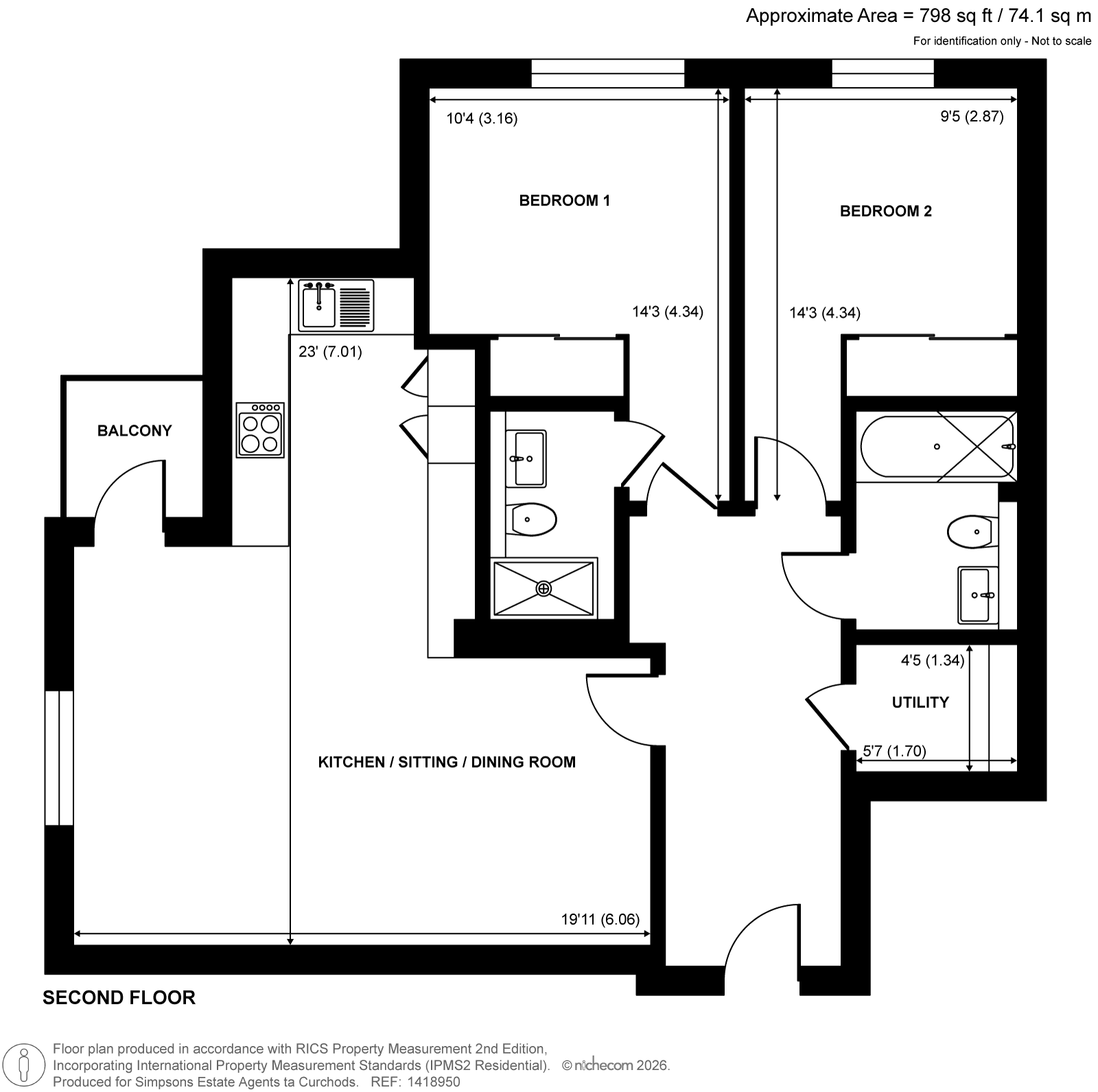 Flat 12, Welland House,, Albury Road, Guildford floorplan