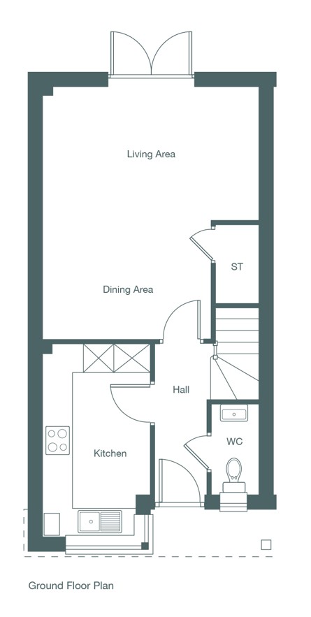 Plot 205, Chilmington Rise, Ashford floorplan