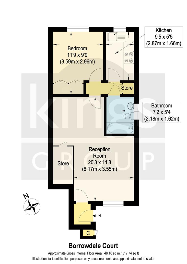32 Borrowdale Court, Gordon Hill, Enfield floorplan