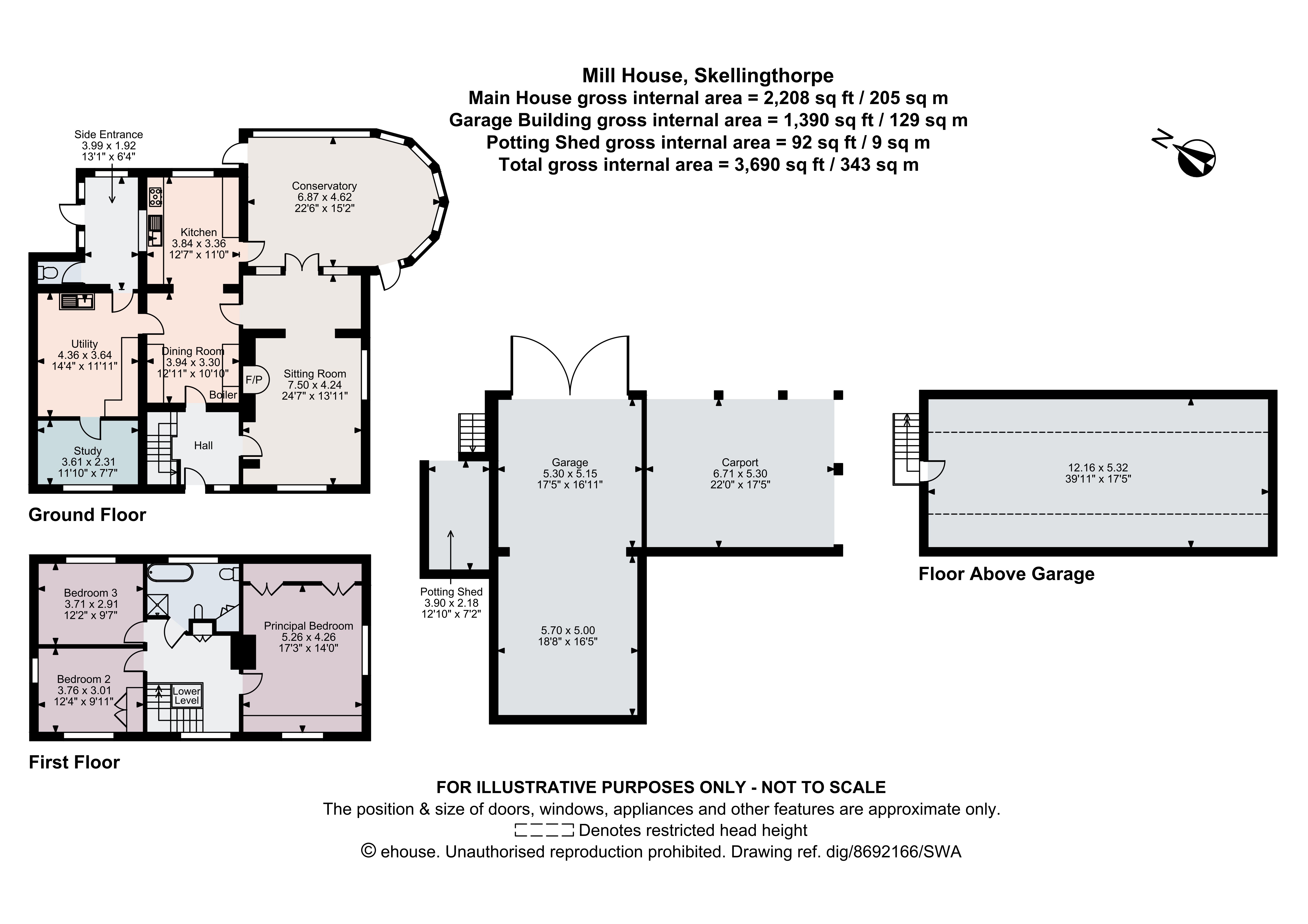 Mill House, Skellingthorpe floorplan