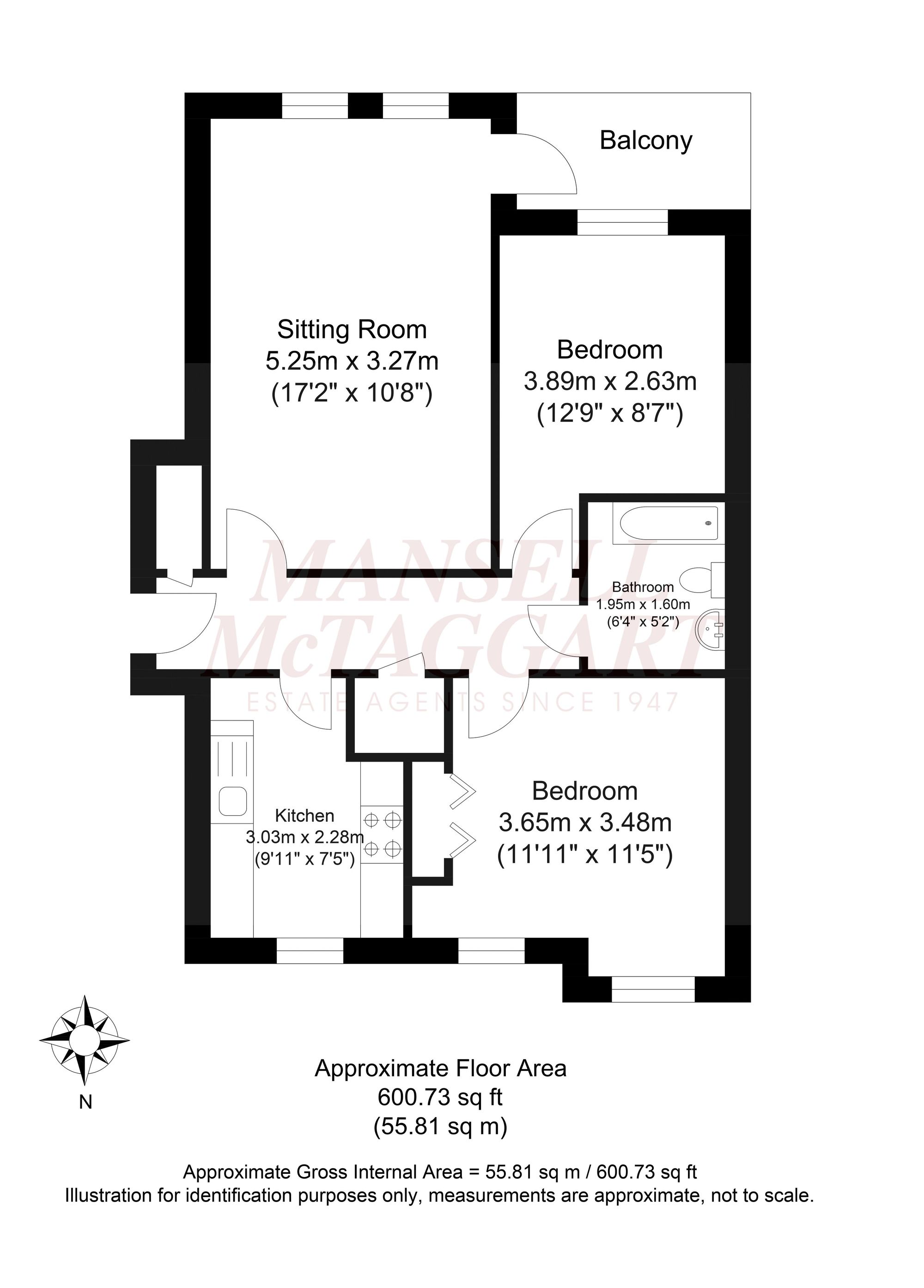 8 Great House Court Fairfield Road, East Grinstead floorplan