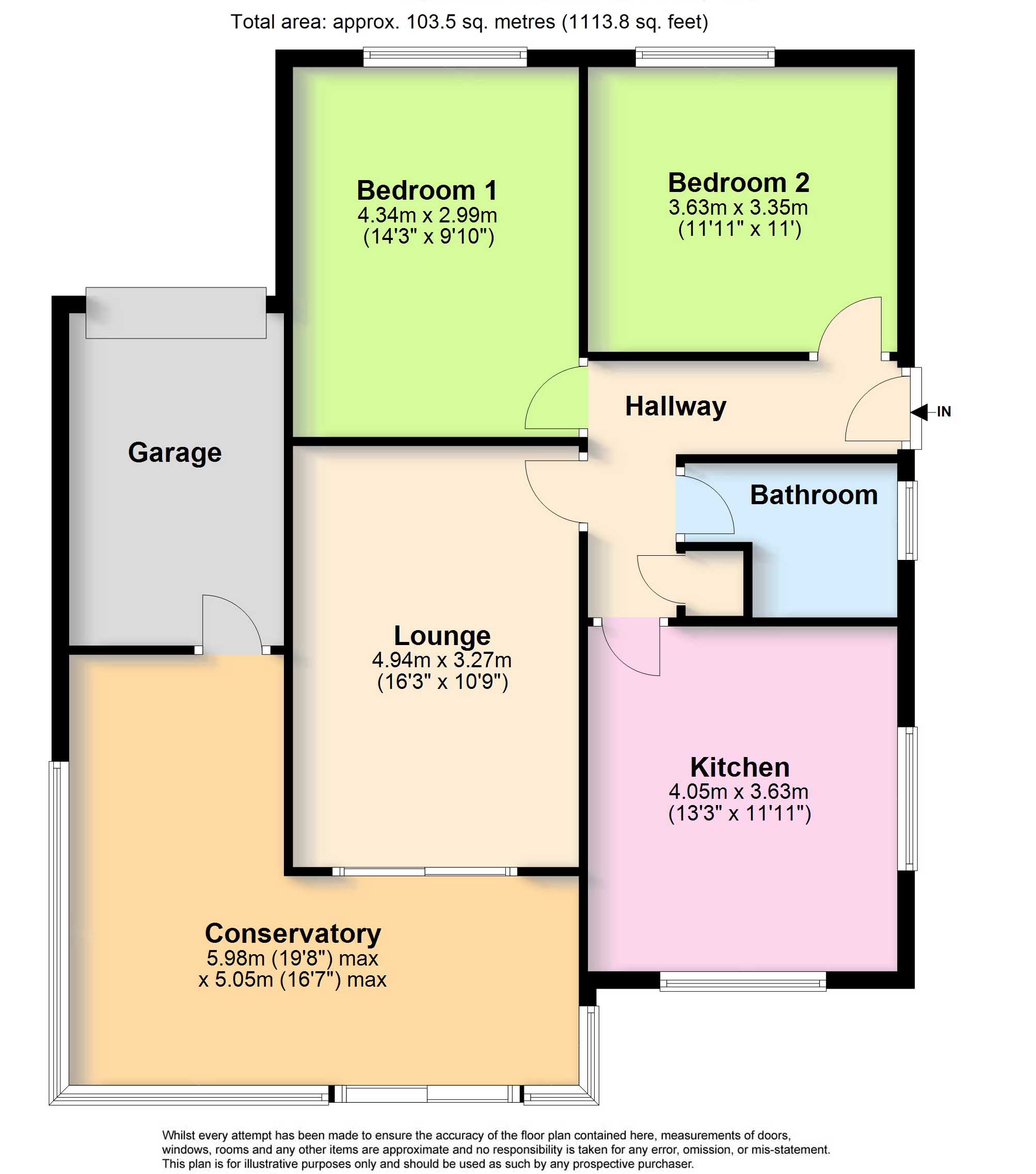 Downside Avenue, Worthing, West Sussex BN14, 2 bedroom bungalow for