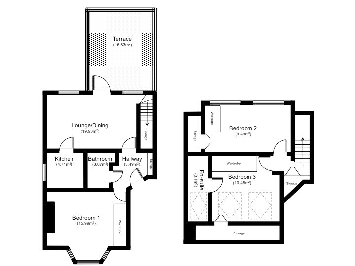 3 Bedrooms Flat to rent in Savernake Road, London NW3