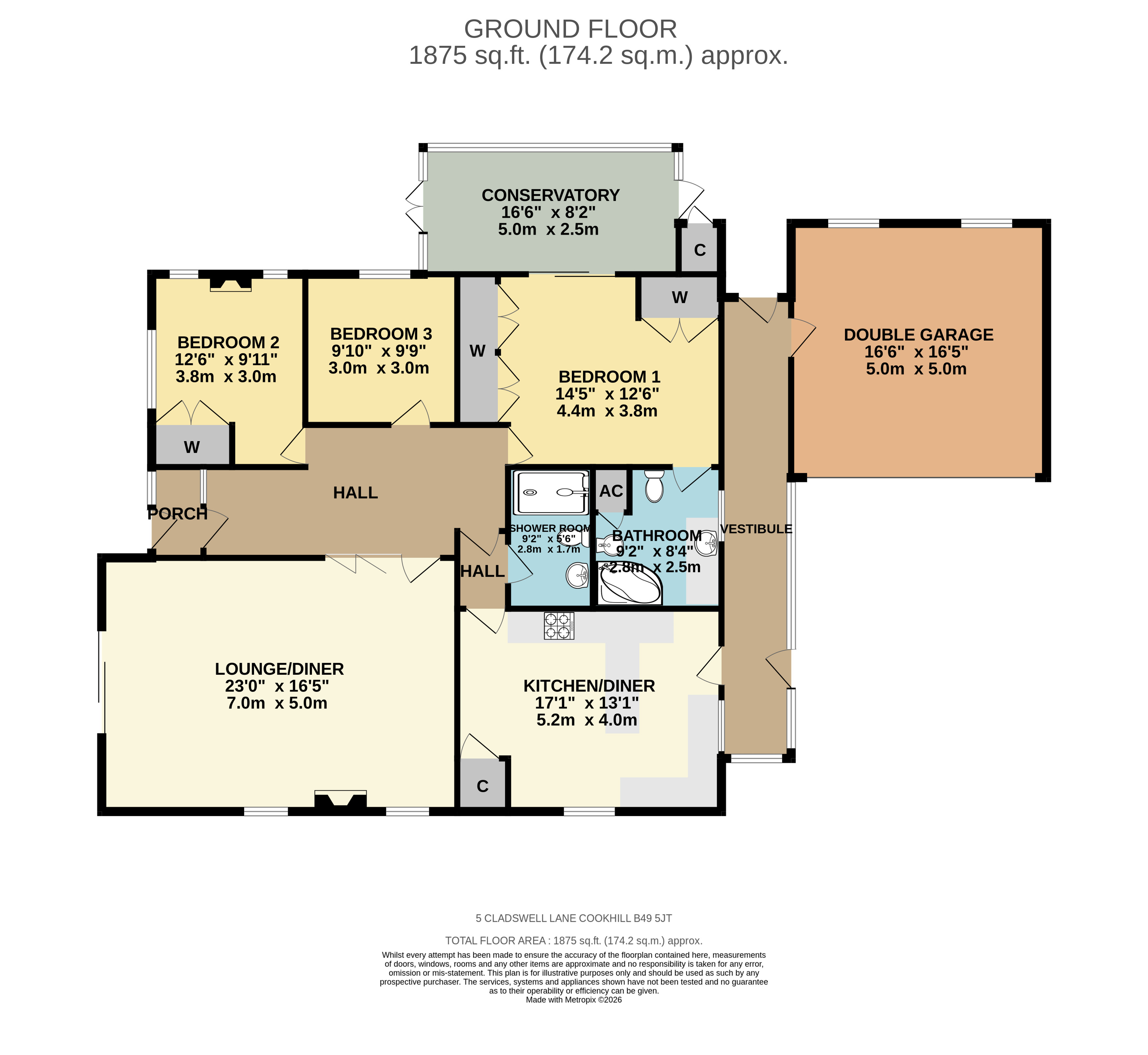5, Cladswell Lane, Alcester floorplan