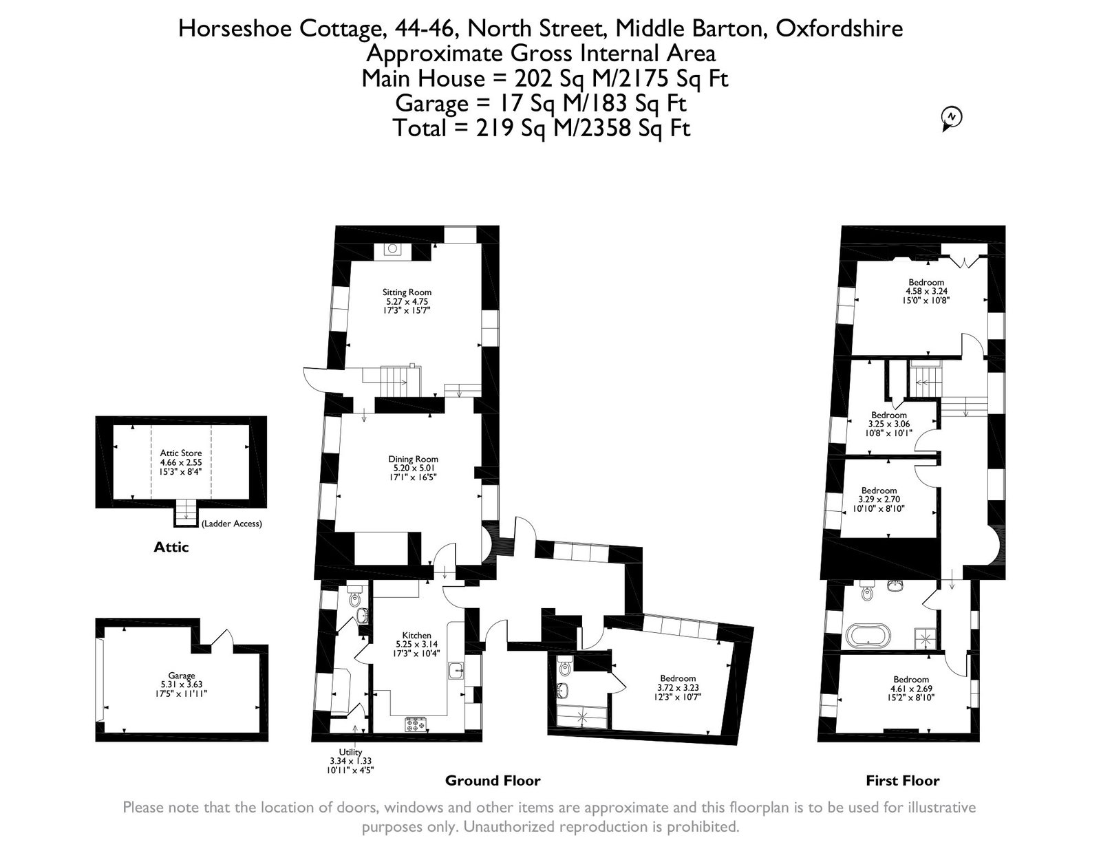 Horseshoe Cottage, 44-46 North Street, Chipping Norton floorplan