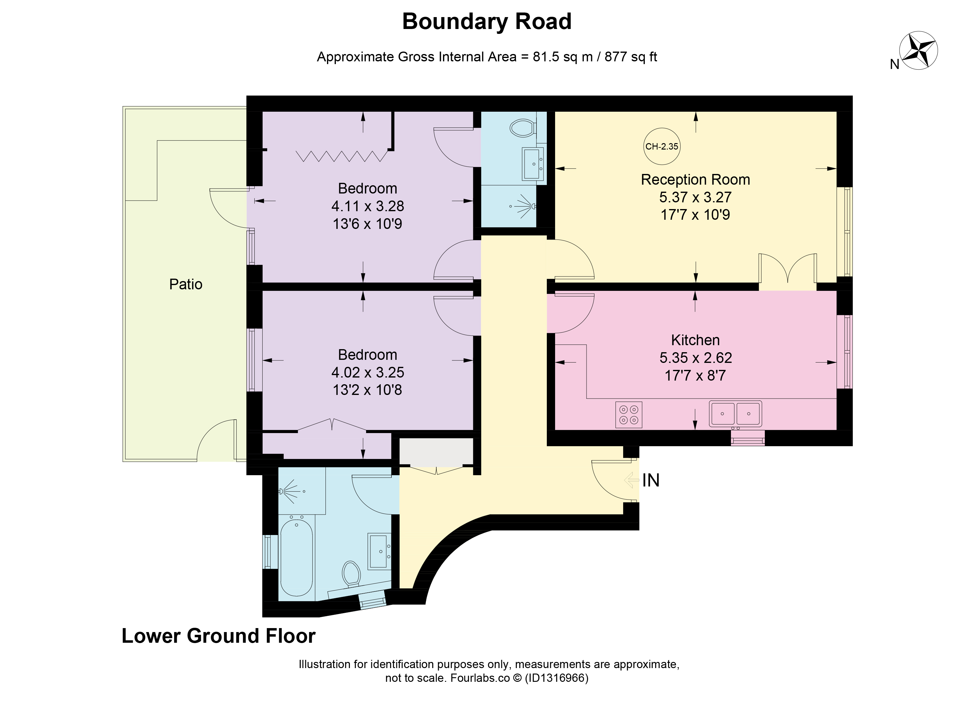 36, Boundary Road, London floorplan