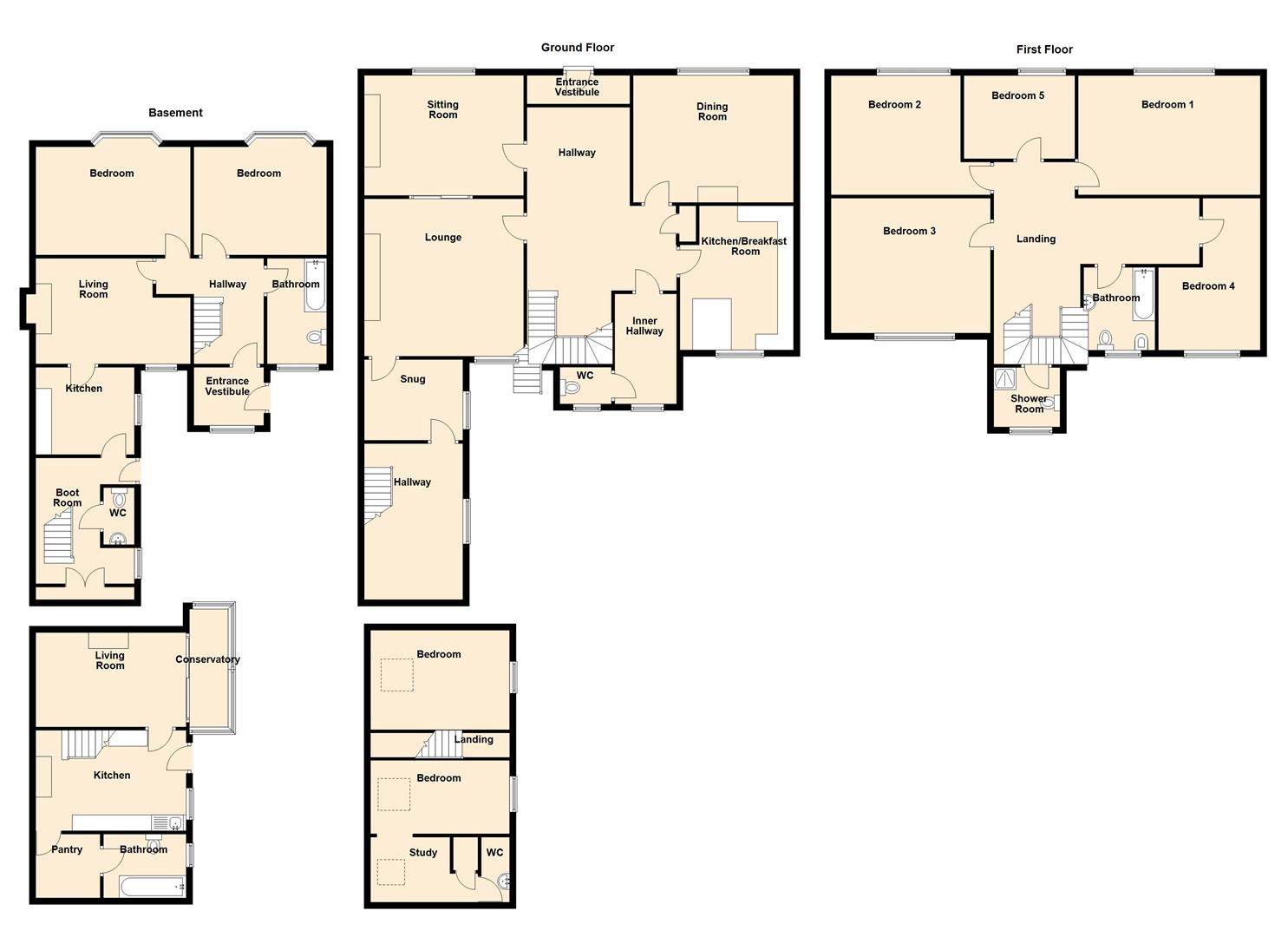 Brunswick House, 9 The Beach, Clevedon floorplan