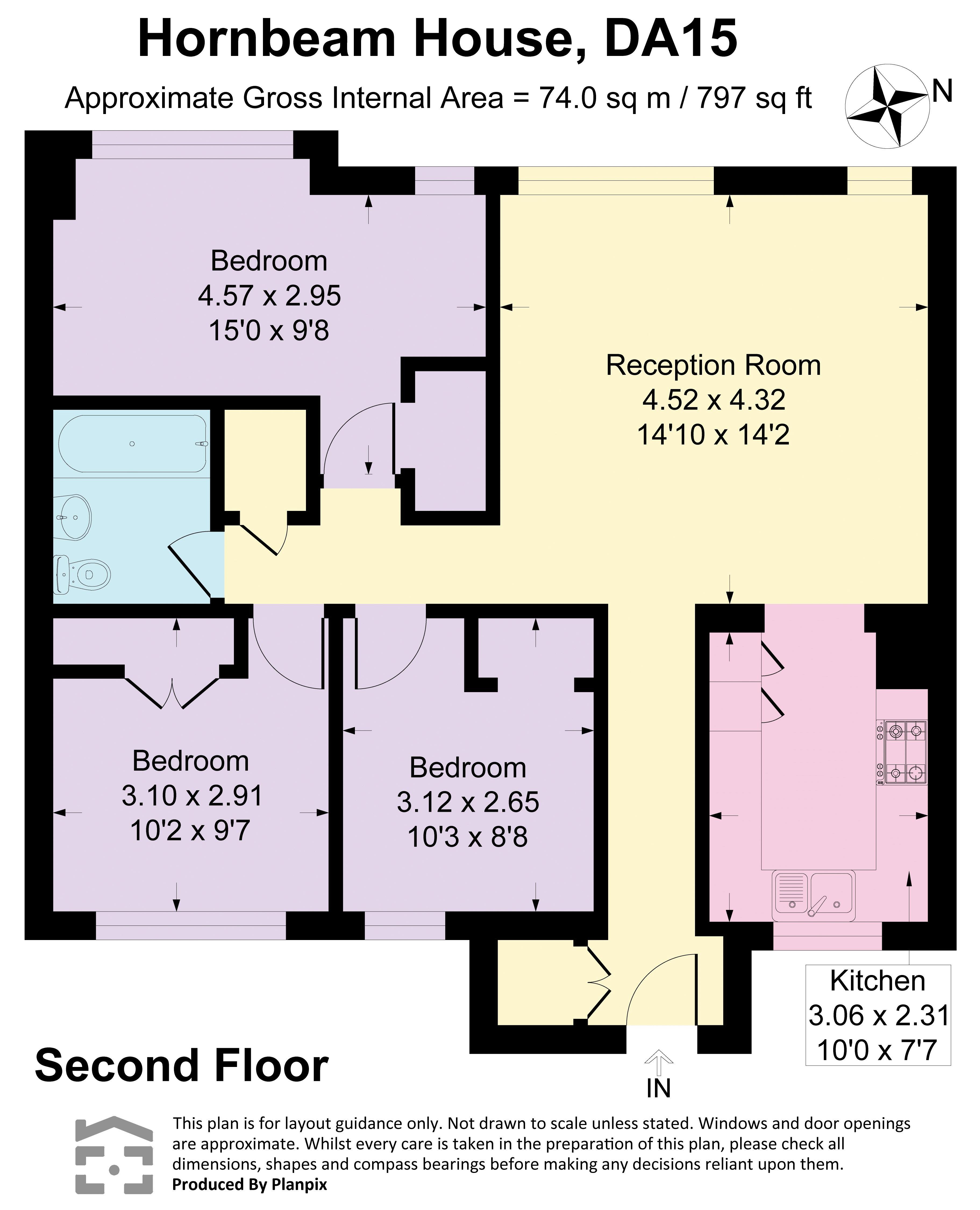 9 Hornbeam House, Manor Road, Sidcup floorplan