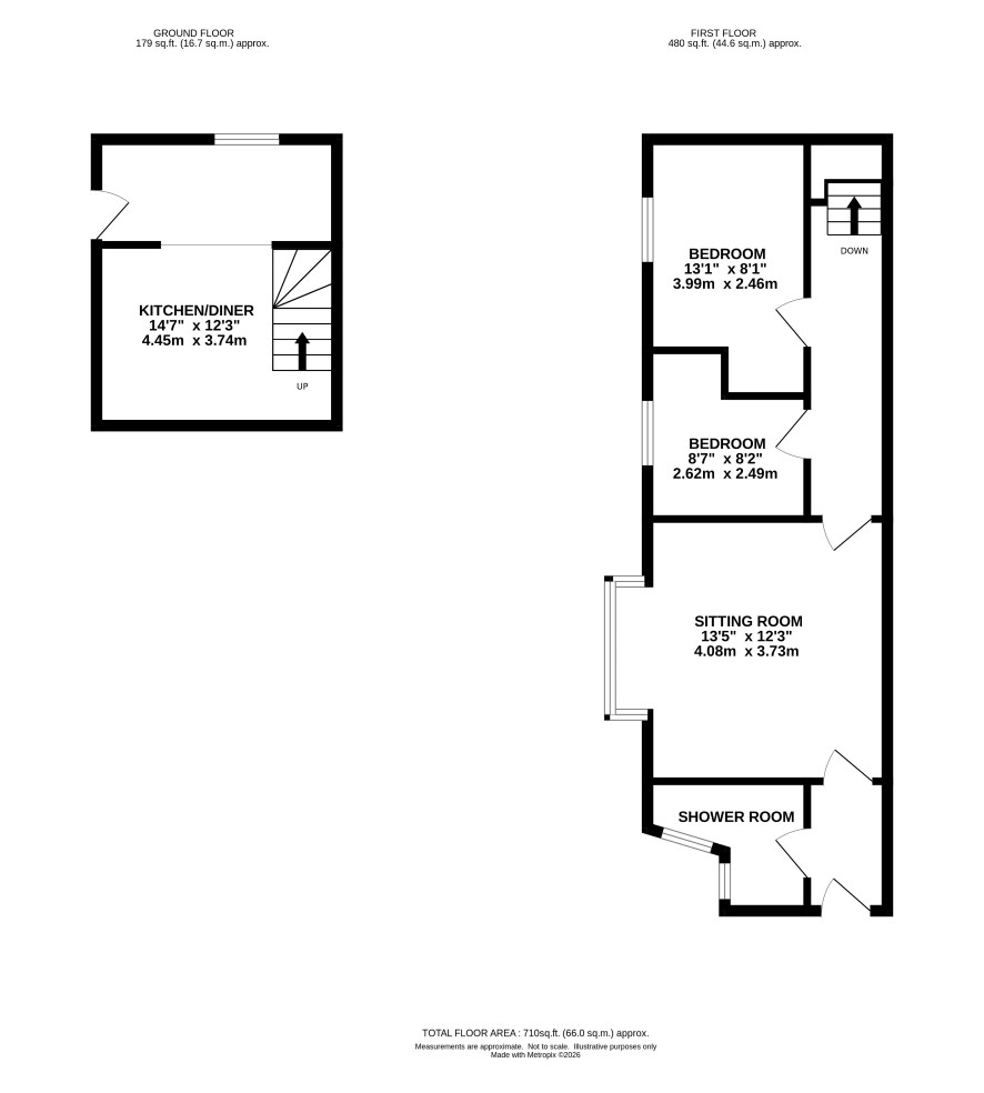 Flat 1, 7 Church Street, Cromer floorplan