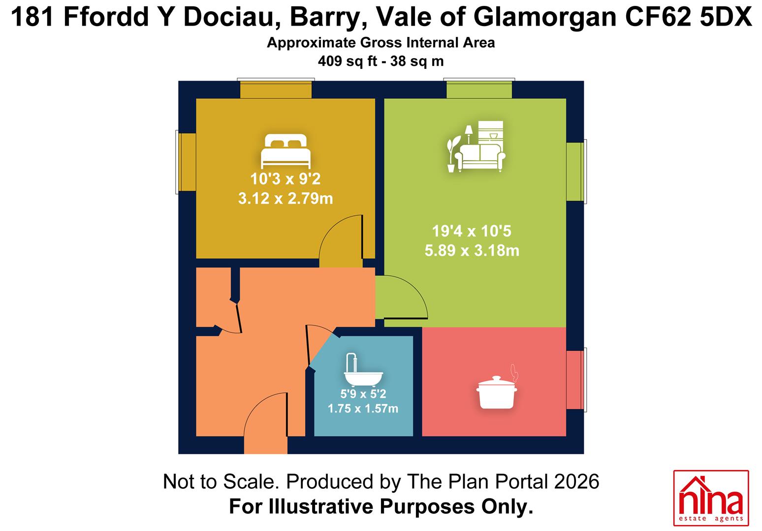 181, Ffordd Y Dociau, Barry floorplan
