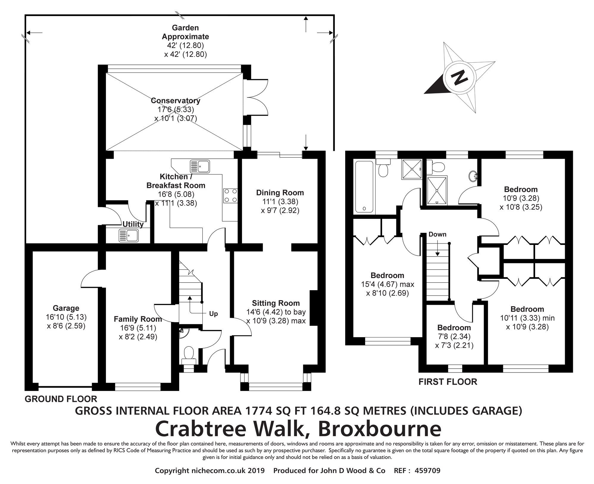 4 Bedrooms Detached house to rent in Crabtree Walk, Broxbourne EN10