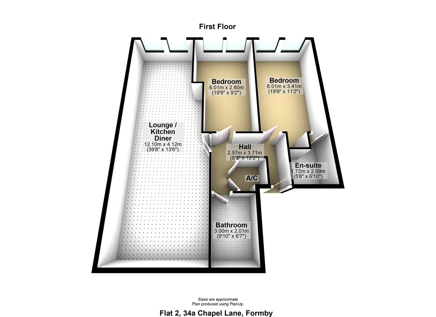 Apartment 2, 34A, Chapel Lane, Formby floorplan