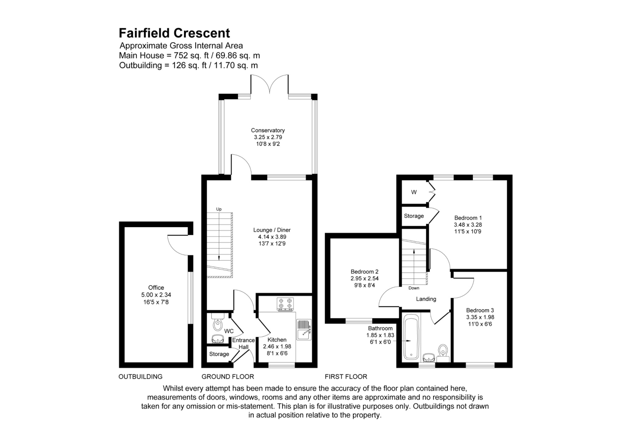 Fairfield Crescent, Stevenage floorplan