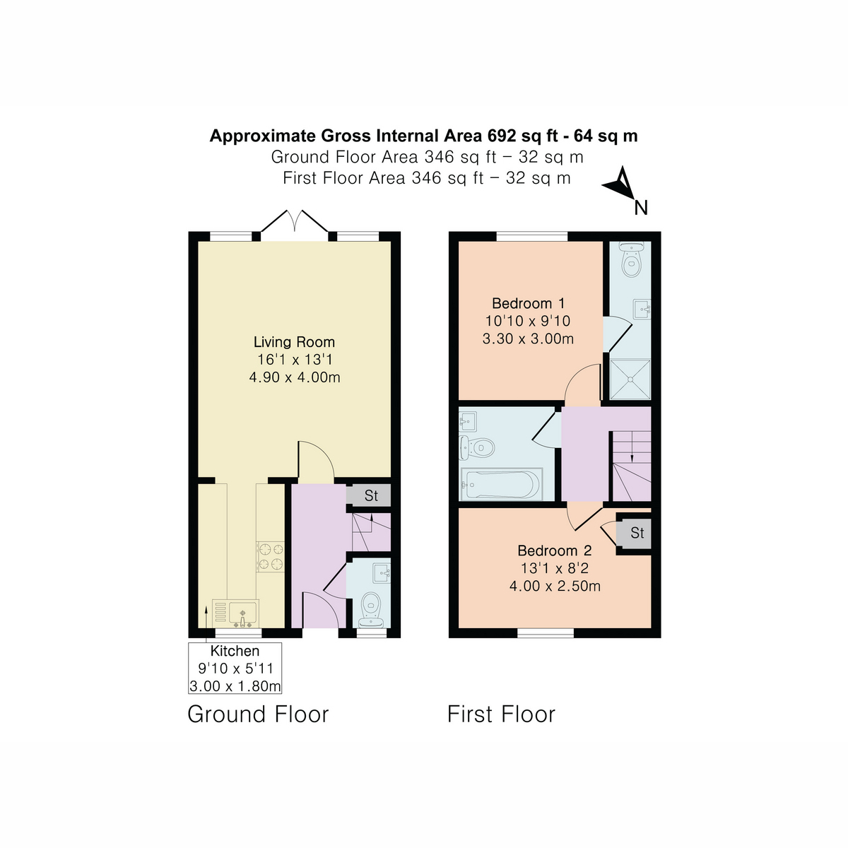 2, Church Paddock Court, Wallington floorplan
