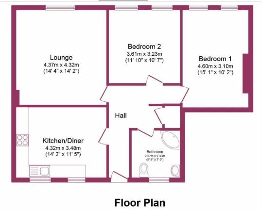 35 Carthorpe Arch, Eccles New Road, Salford floorplan