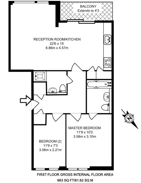 2 Bedrooms Flat to rent in Centric Close, Oval Road, London NW1