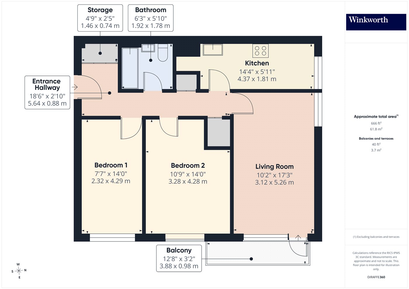 Flat 35,, Longford Court, Hendon floorplan
