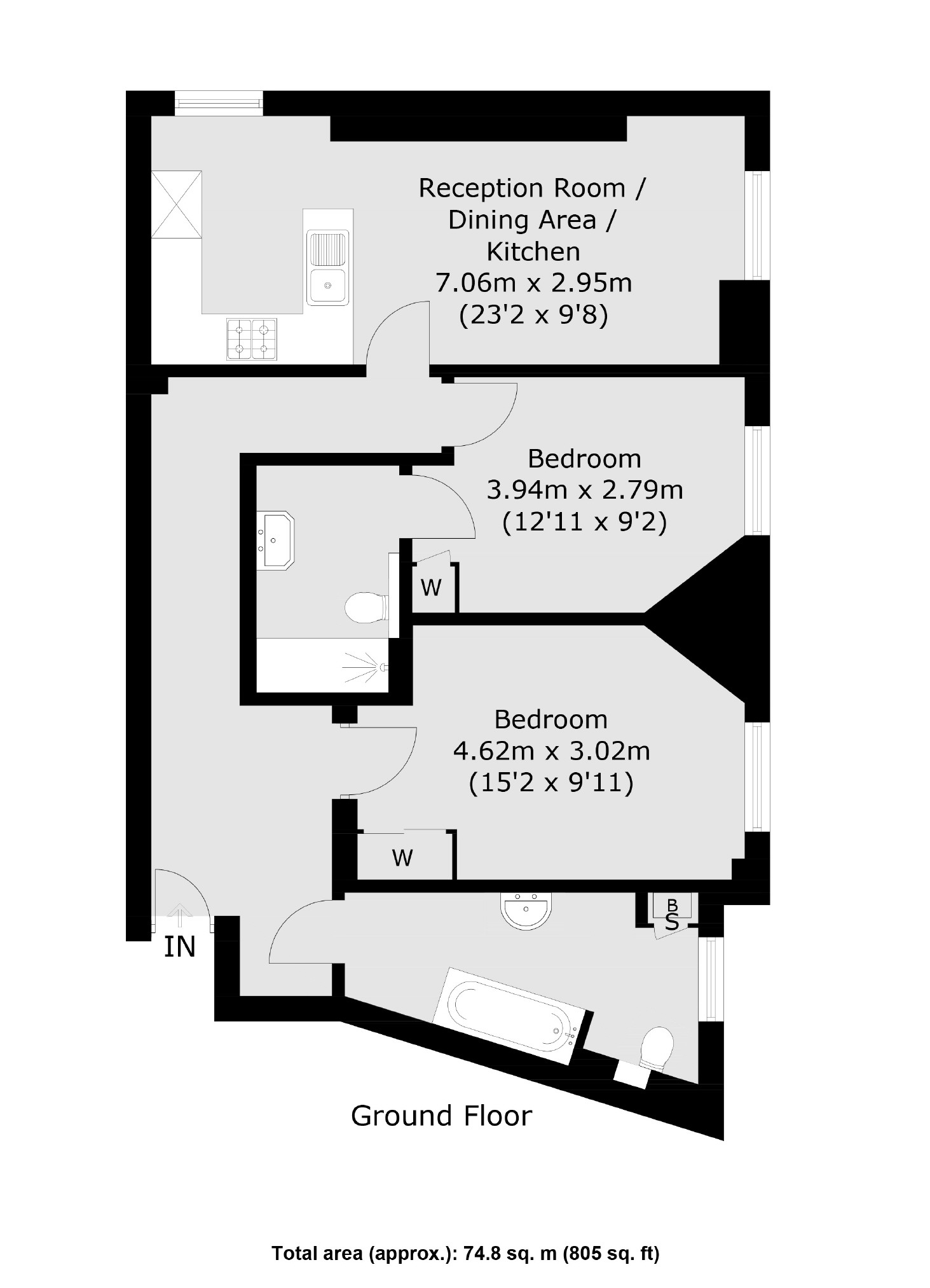 Flat 8, Morgan House, 1, Lily Place, London floorplan