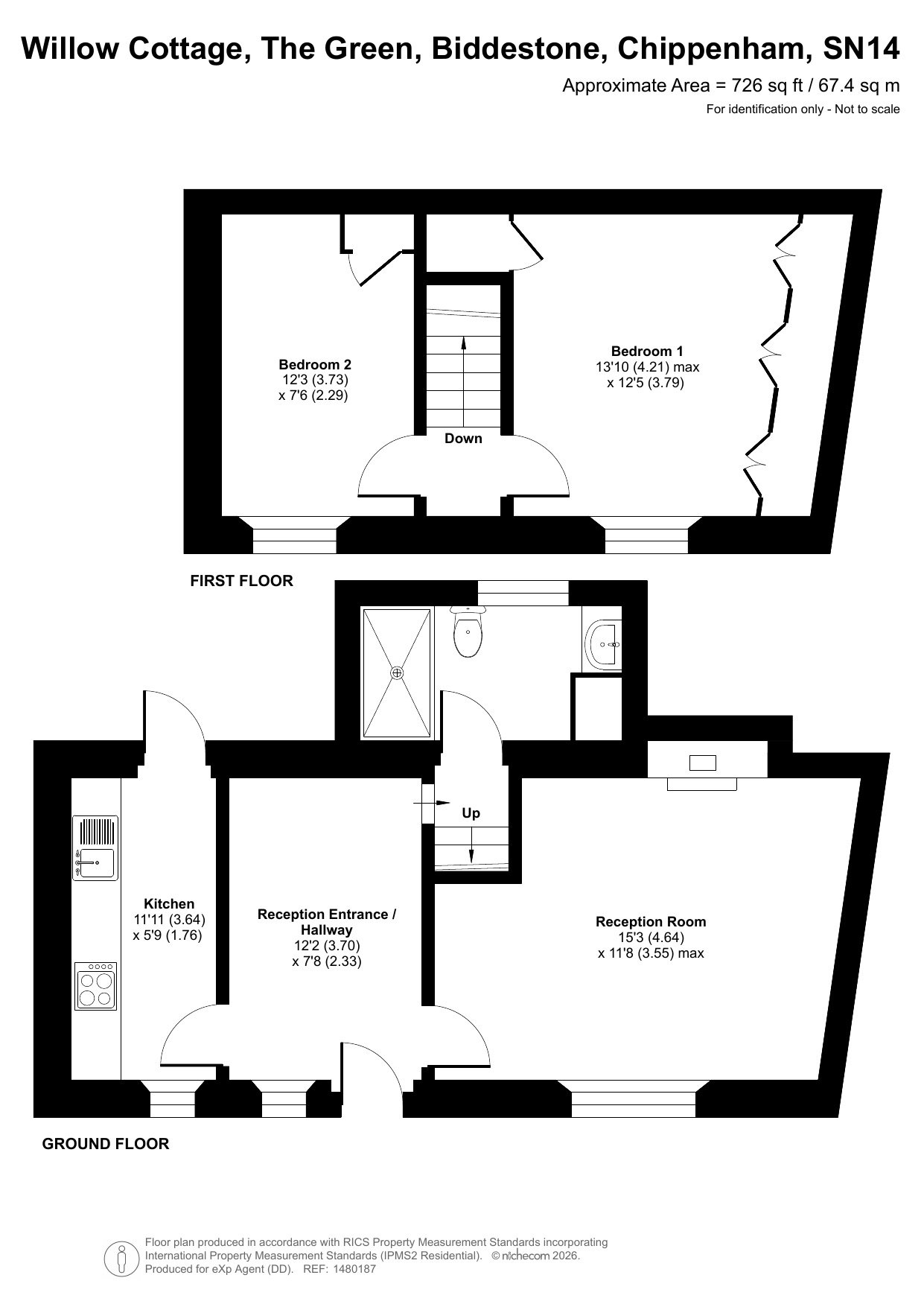 Willow Cottage, The Green, Biddestone floorplan