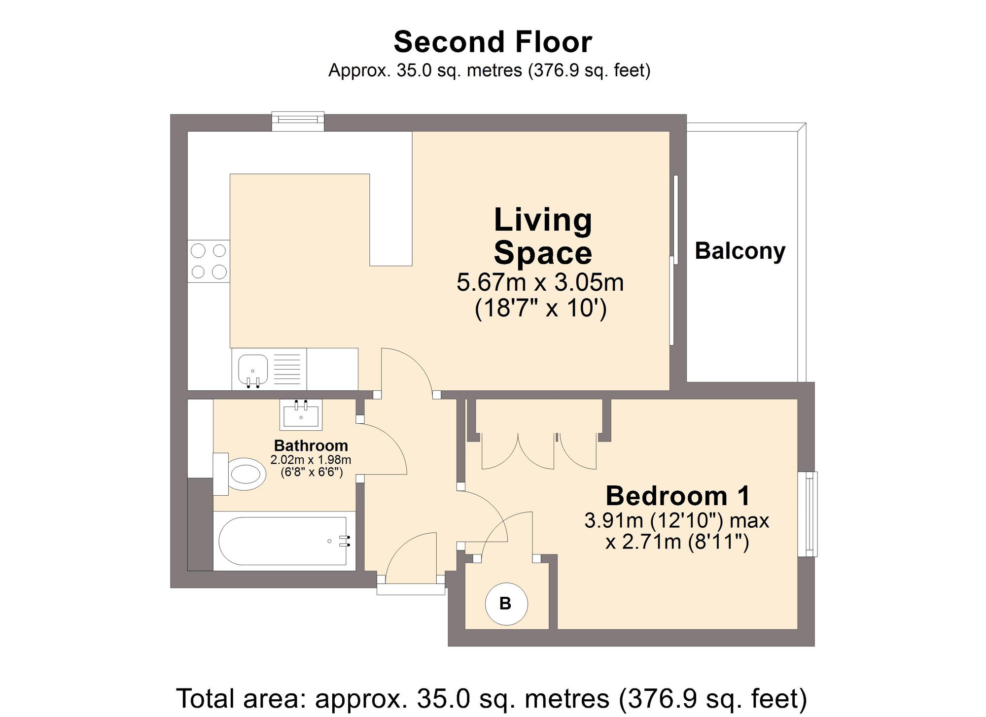 Apt 25 Kentmere House,, Chesterfield floorplan