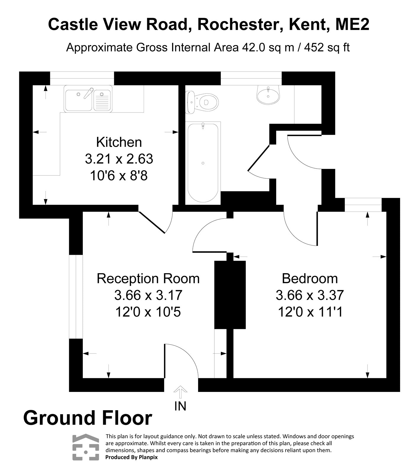2B,, Castle View Road, Rochester floorplan