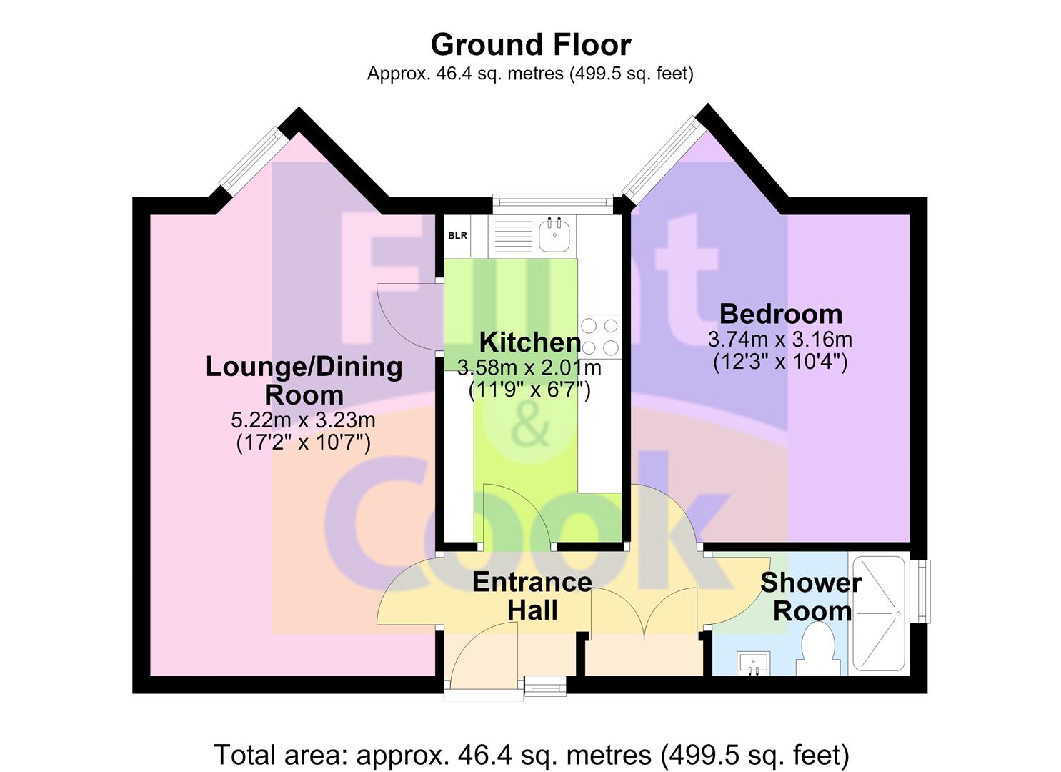 Flat 2, Beverley Court, Foley Street, Hereford floorplan
