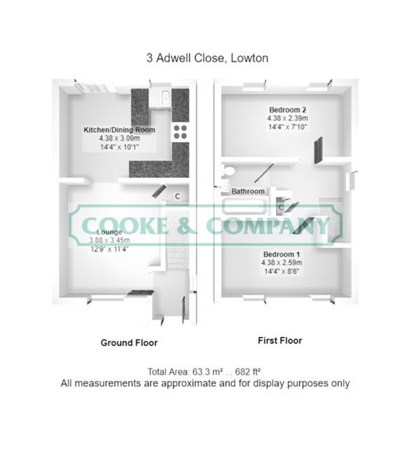 3, Adwell Close, Lowton floorplan