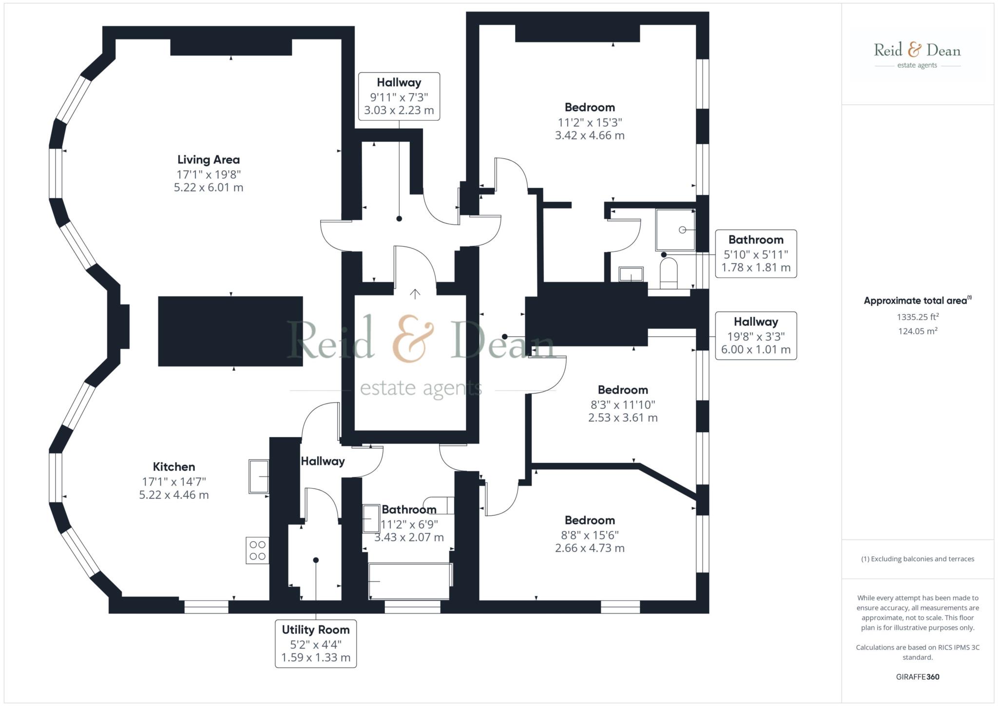 Flat 12 Gresham House, 5-7 Hartington Place, Eastbourne floorplan