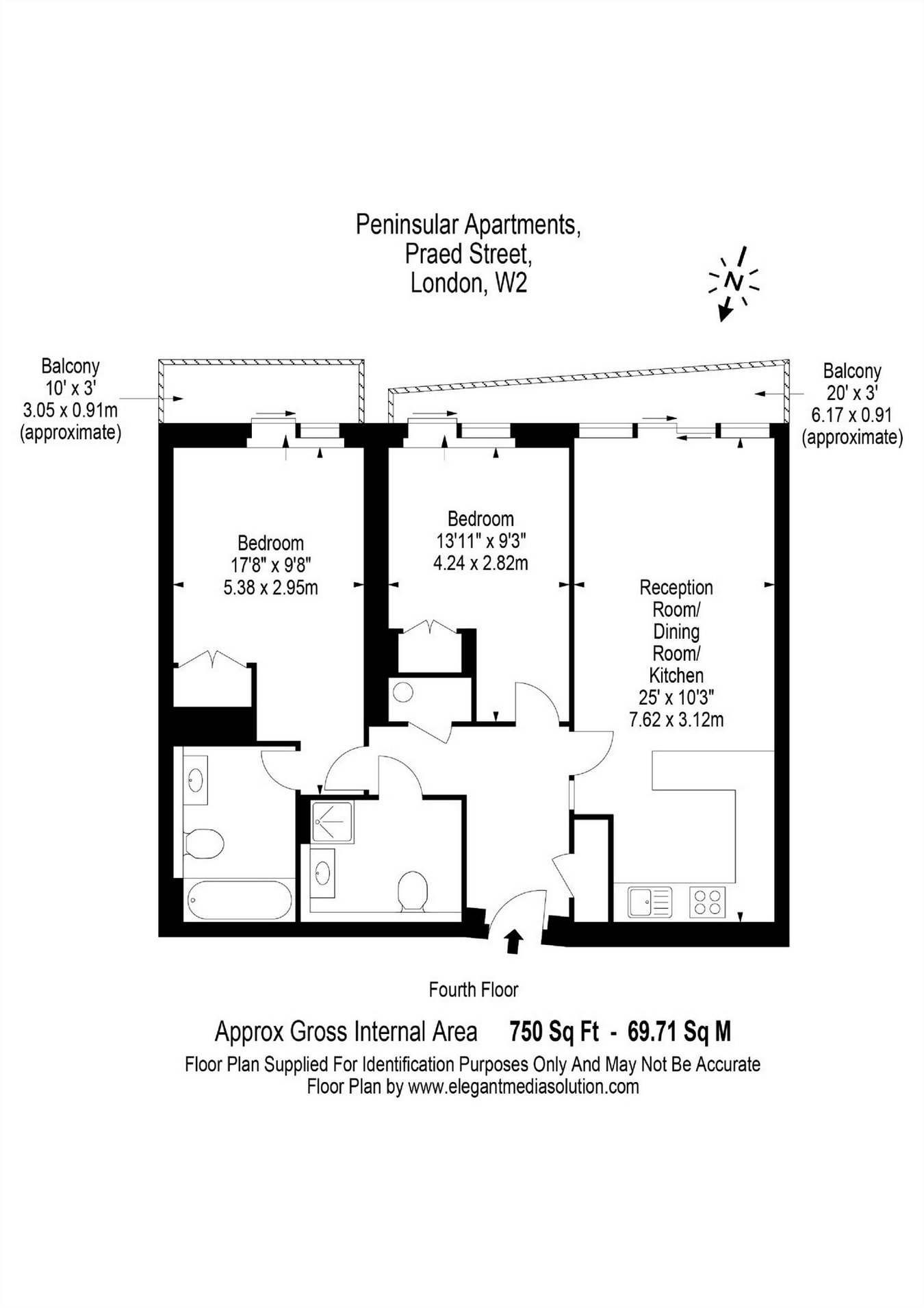 2 Bedrooms Flat to rent in Peninsular Apartments, Praed Street, London W2