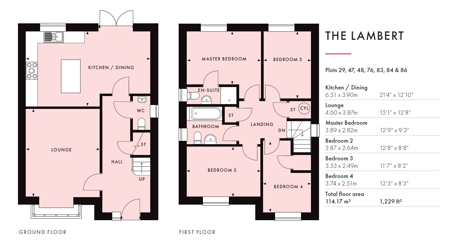 Plot 86 "Lambert" Cherry Orchard, Marden floorplan