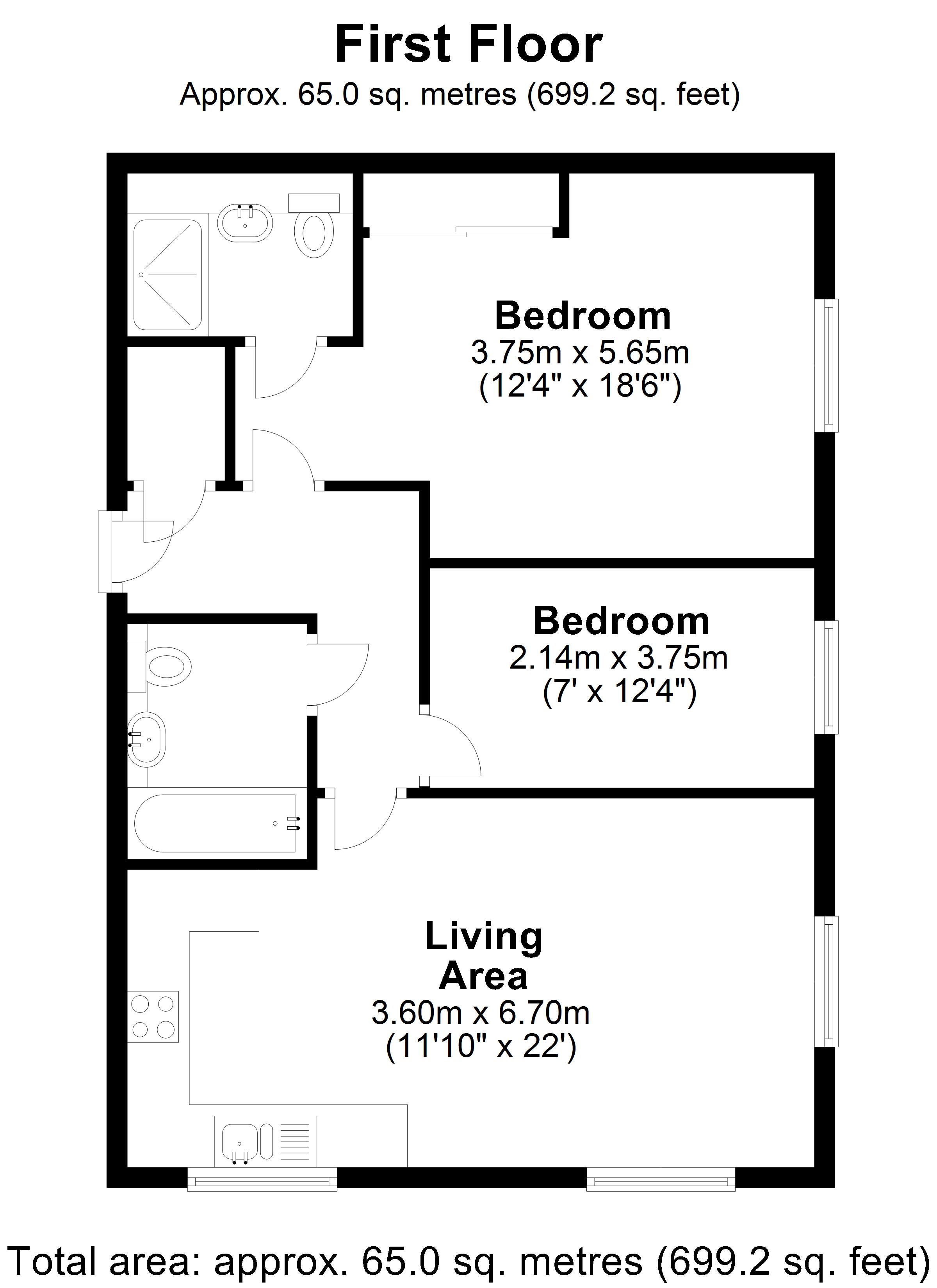 2 Bedrooms Flat to rent in Chandlers Close, West Molesey KT8