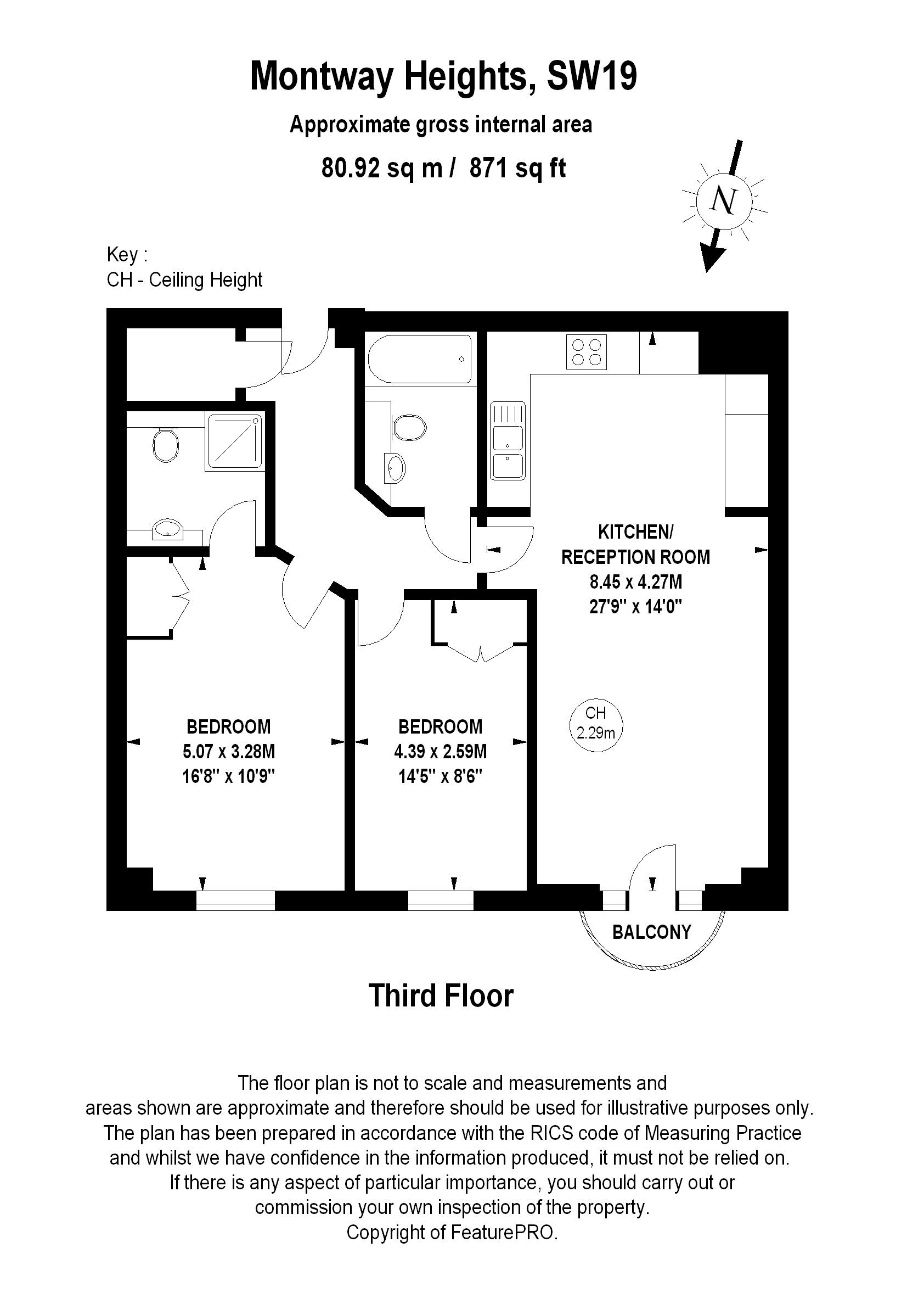 2 Bedrooms Flat to rent in Montague Road, London SW19